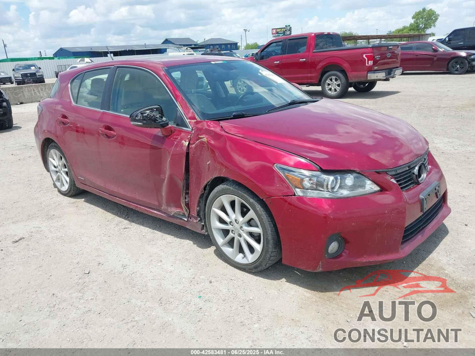 LEXUS CT 200H 2012 - JTHKD5BH8C2075582