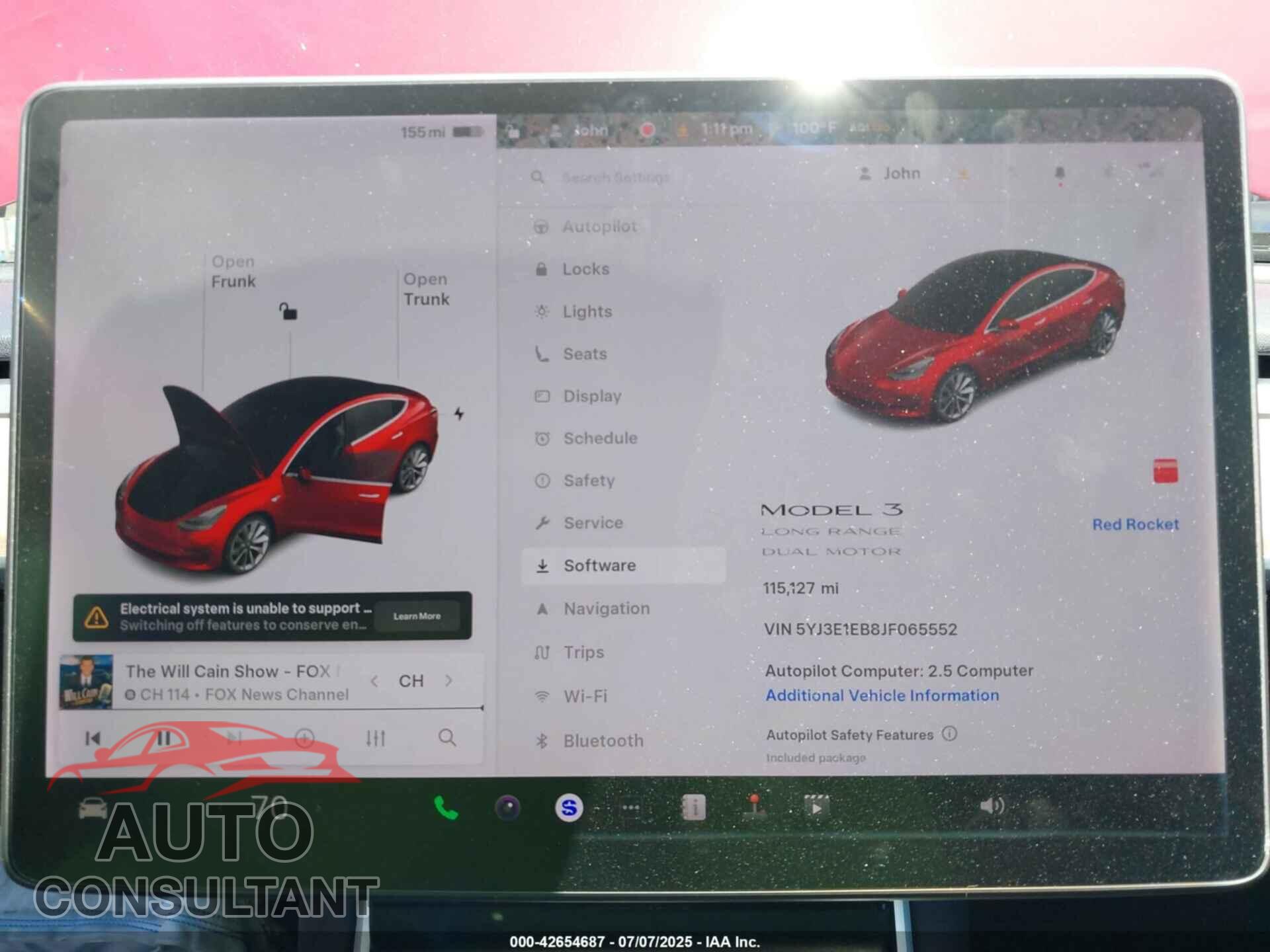 TESLA MODEL 3 2018 - 5YJ3E1EB8JF065552