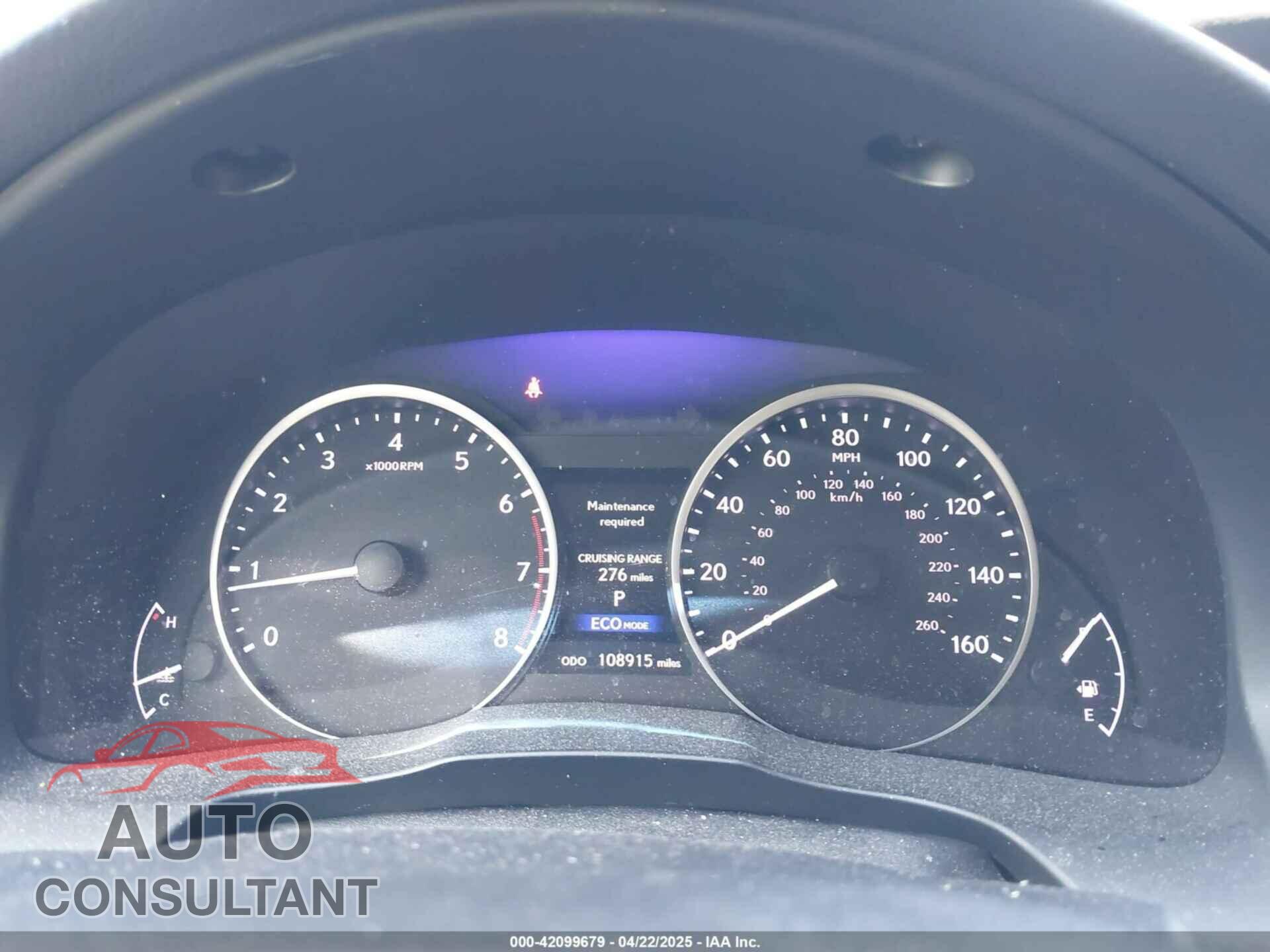LEXUS ES 350 2013 - JTHBK1GG7D2014045