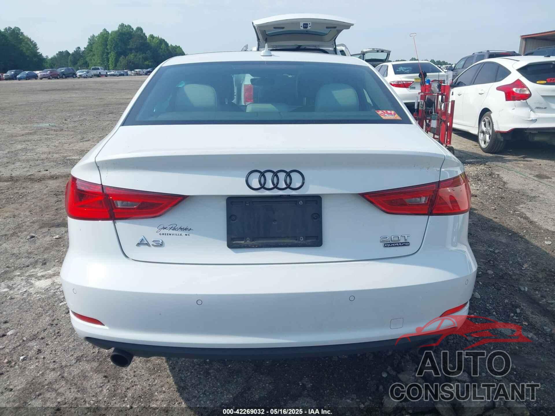 AUDI A3 2016 - WAUE8GFF1G1025221