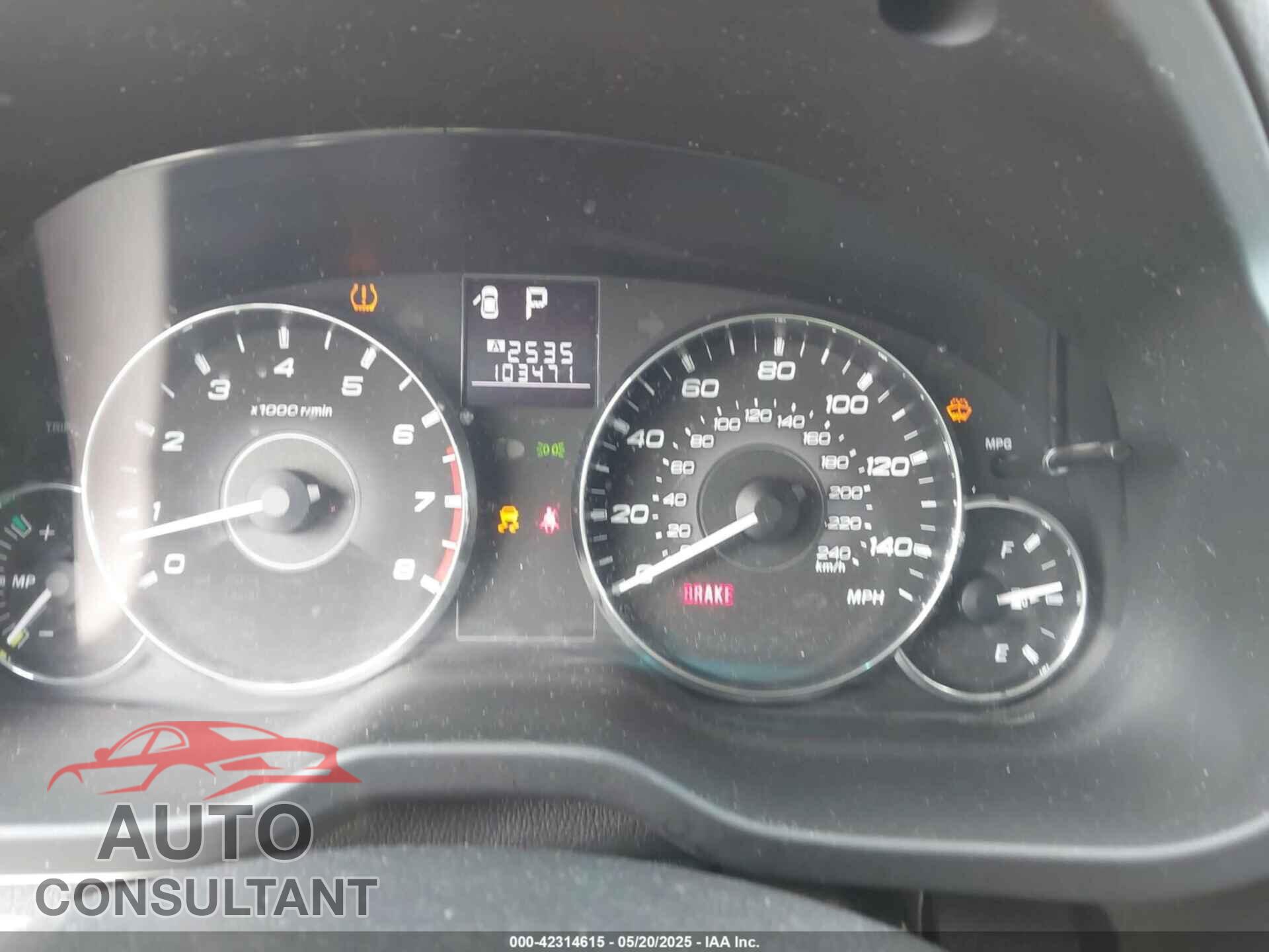 SUBARU OUTBACK 2012 - 4S4BRBCC1C3201792