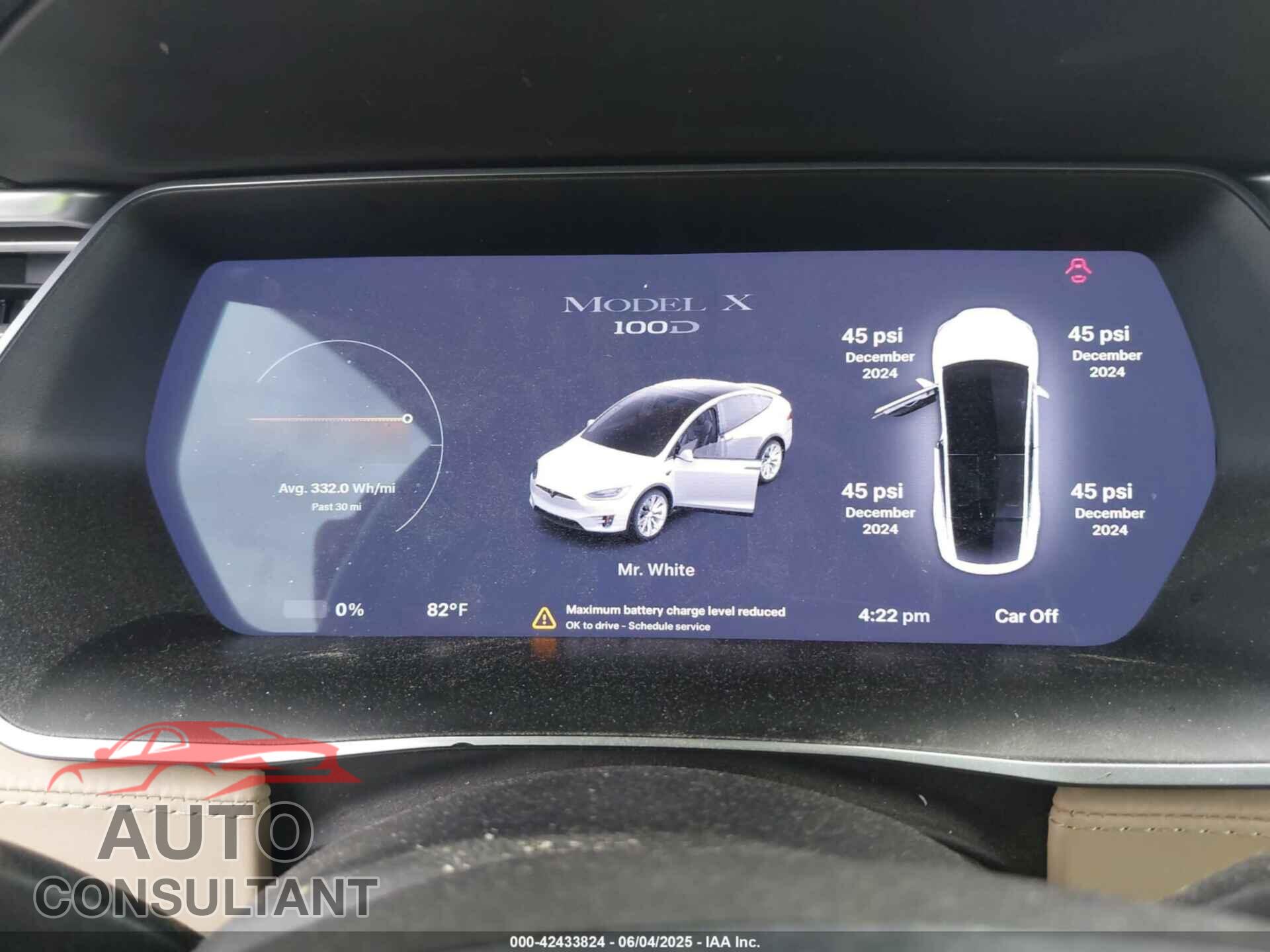 TESLA MODEL X 2017 - 5YJXCDE25HF052244