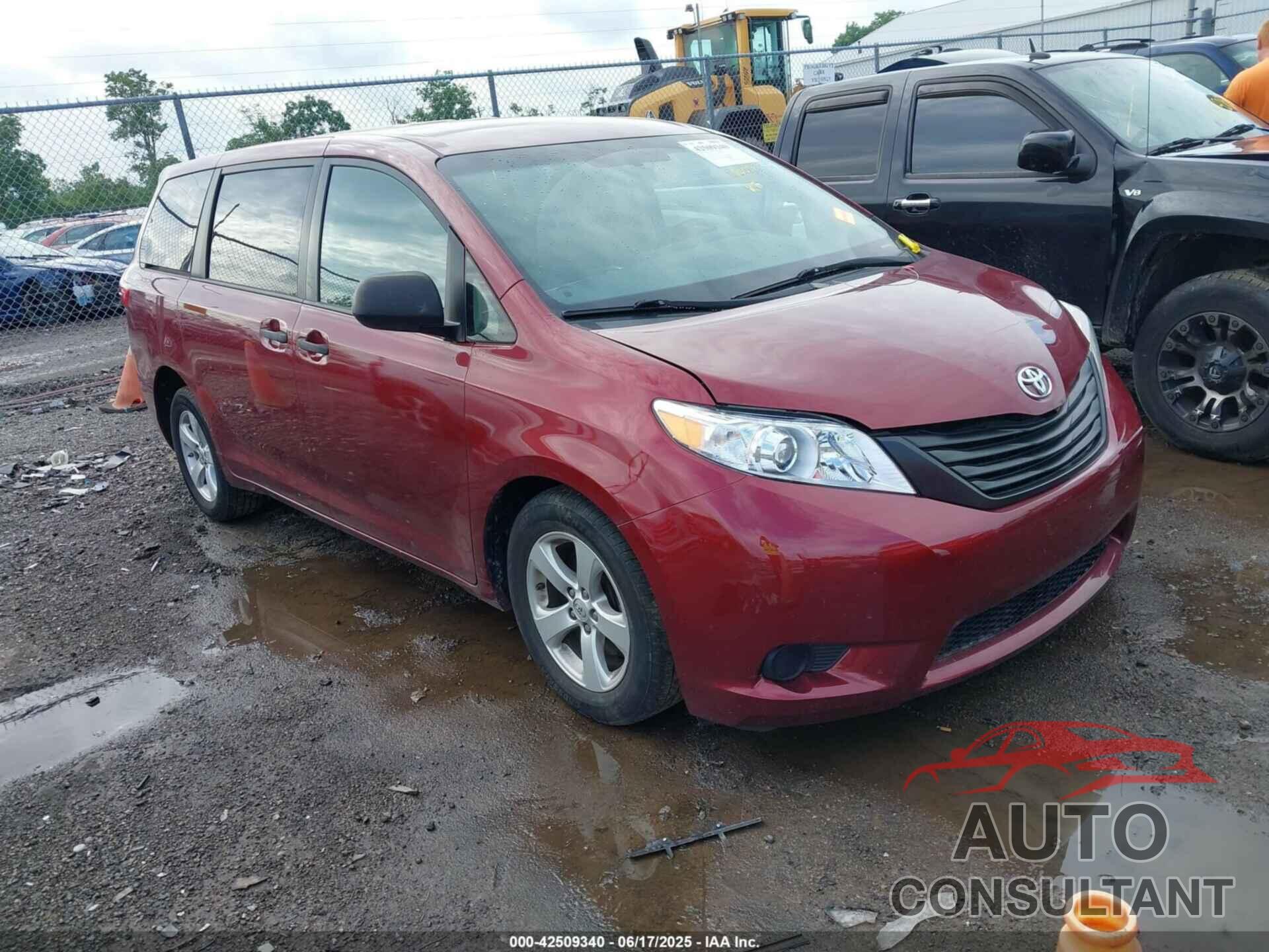 TOYOTA SIENNA 2016 - 5TDZK3DC7GS752874