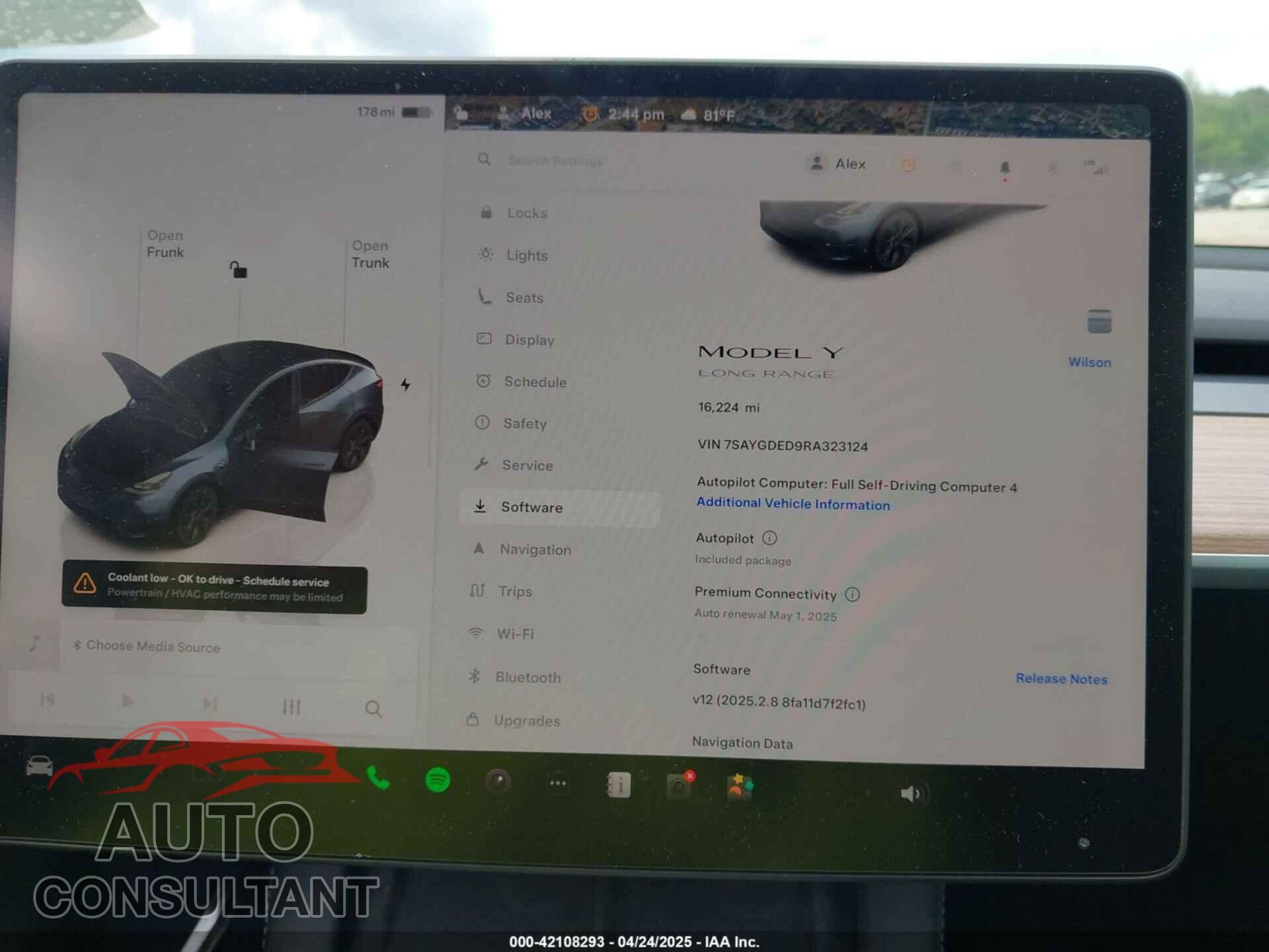 TESLA MODEL Y 2024 - 7SAYGDED9RA323124