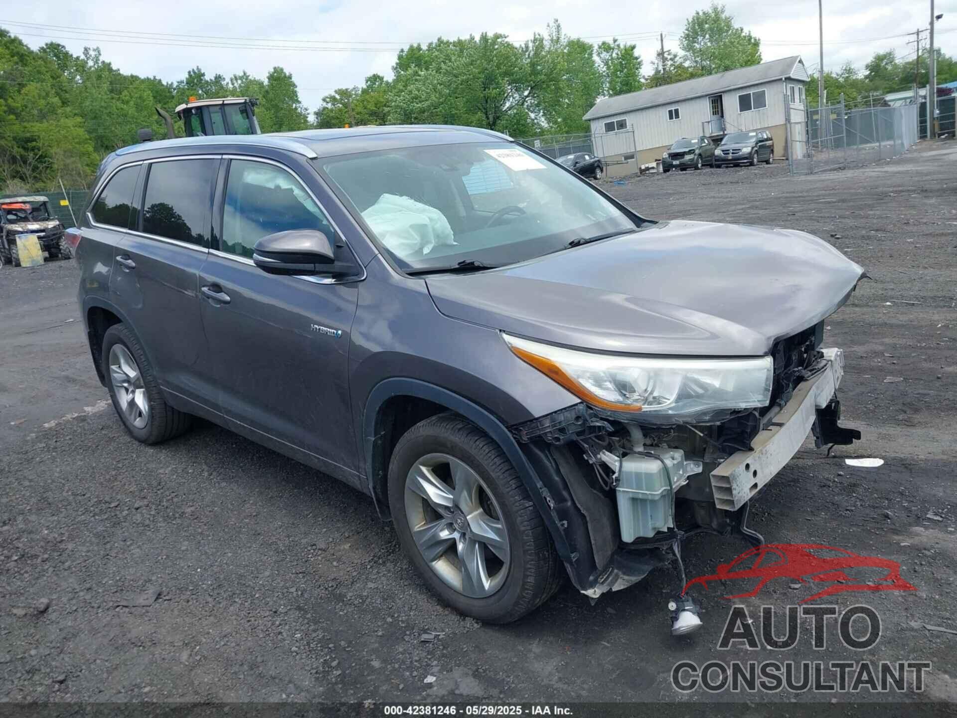 TOYOTA HIGHLANDER HYBRID 2015 - 5TDDCRFH5FS008675