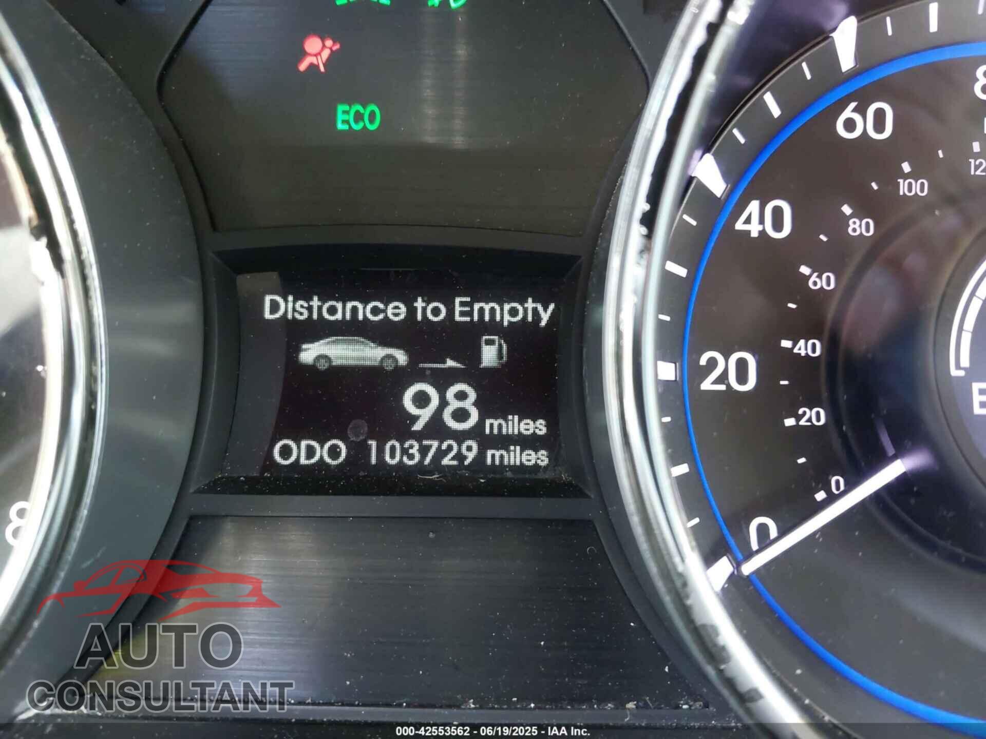 HYUNDAI SONATA 2012 - 5NPEC4AB5CH387608