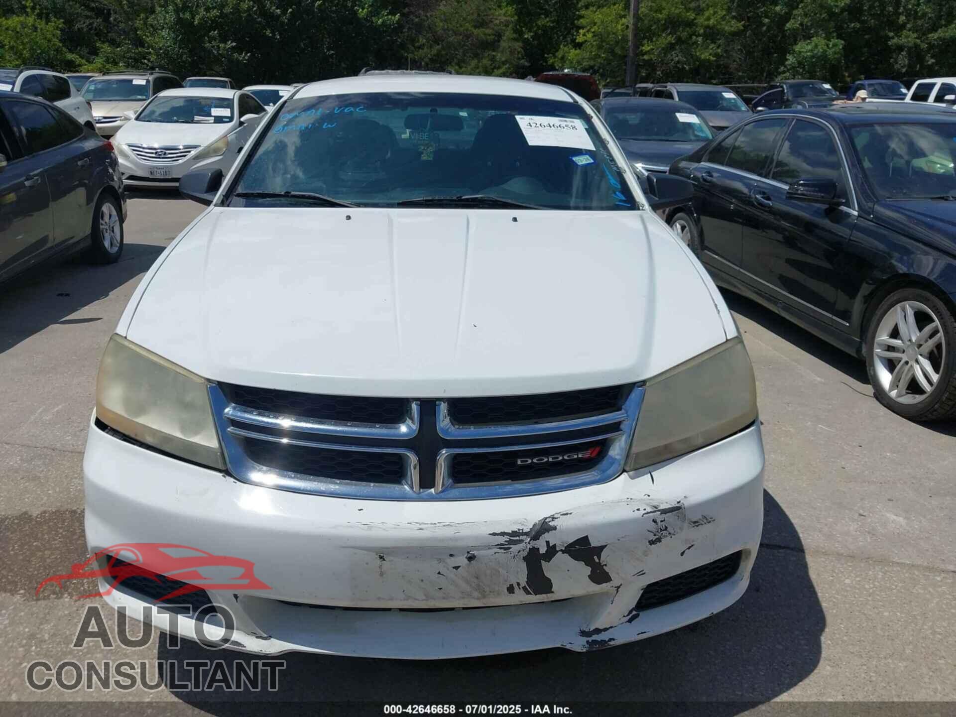 DODGE AVENGER 2013 - 1C3CDZAB6DN605255