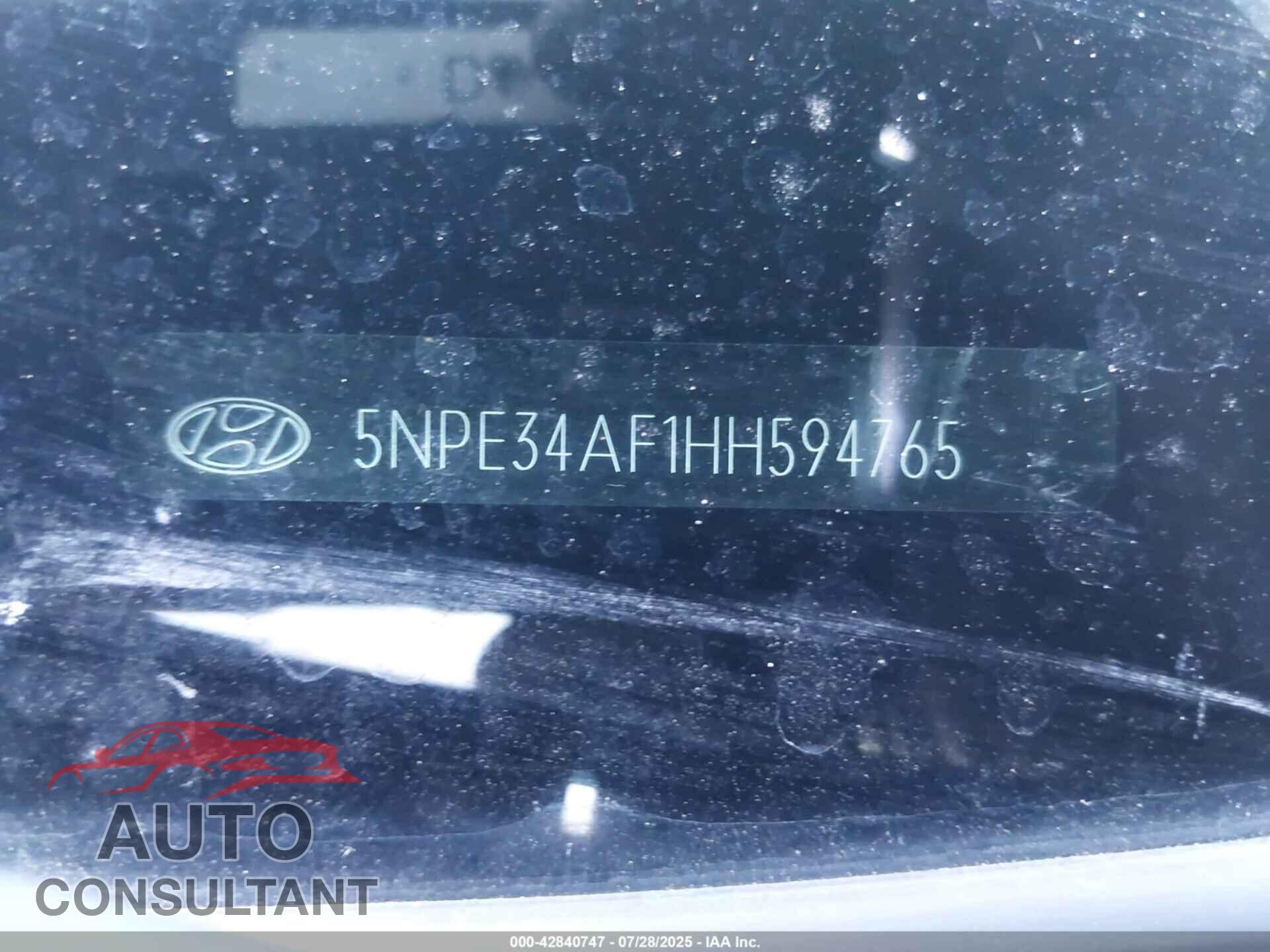 HYUNDAI SONATA 2017 - 5NPE34AF1HH594765