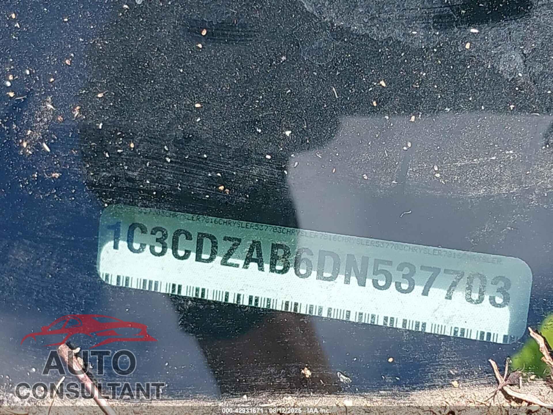 DODGE AVENGER 2013 - 1C3CDZAB6DN537703