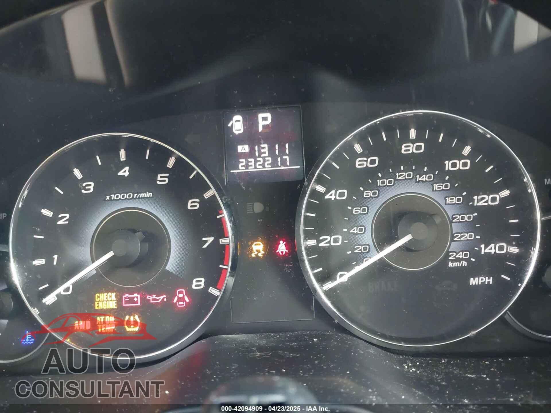 SUBARU OUTBACK 2010 - 4S4BRCEC0A3325245