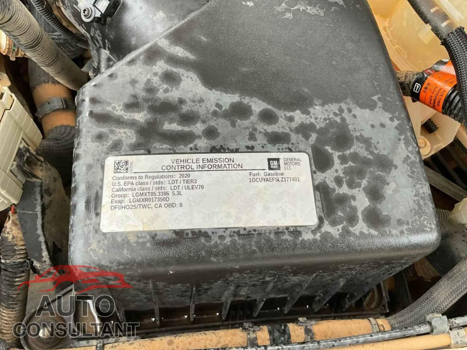 CHEVROLET SILVERADO 2020 - 1GCUYAEF5LZ177401