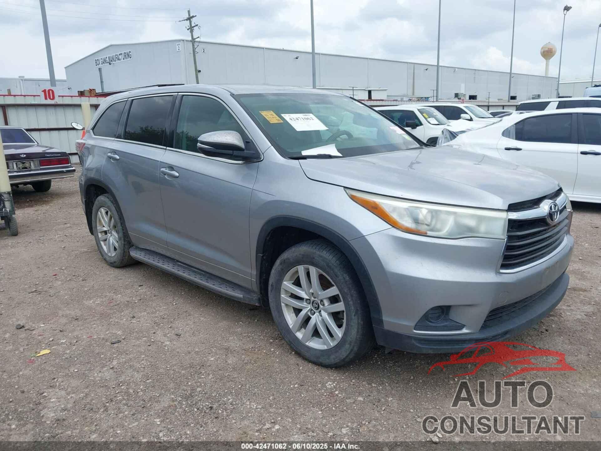 TOYOTA HIGHLANDER 2016 - 5TDZARFH8GS021479