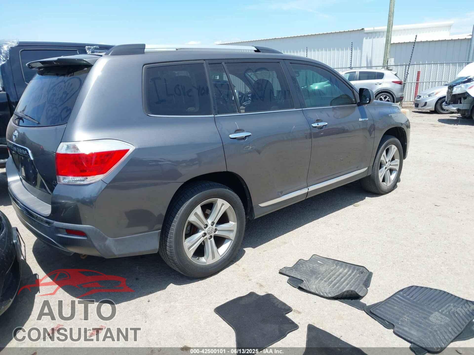 TOYOTA HIGHLANDER 2011 - 5TDYK3EH7BS038130