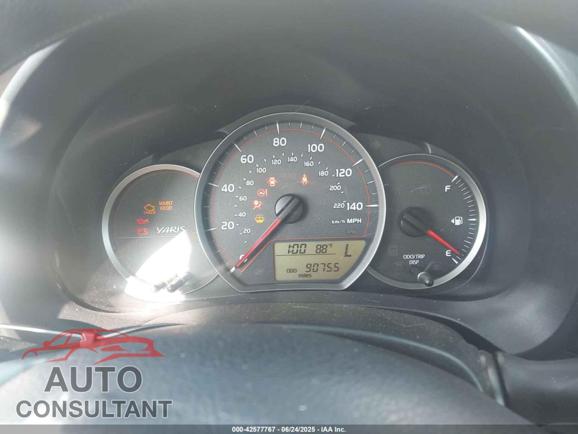 TOYOTA YARIS 2012 - JTDKTUD36CD512404