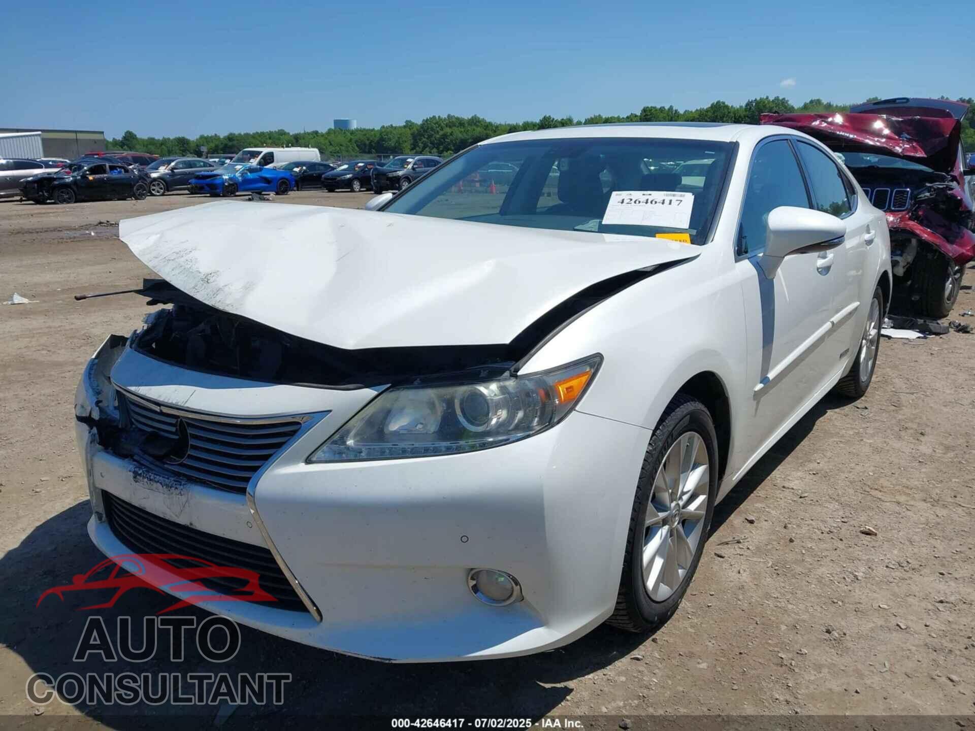 LEXUS ES 300H 2013 - JTHBW1GG5D2017725