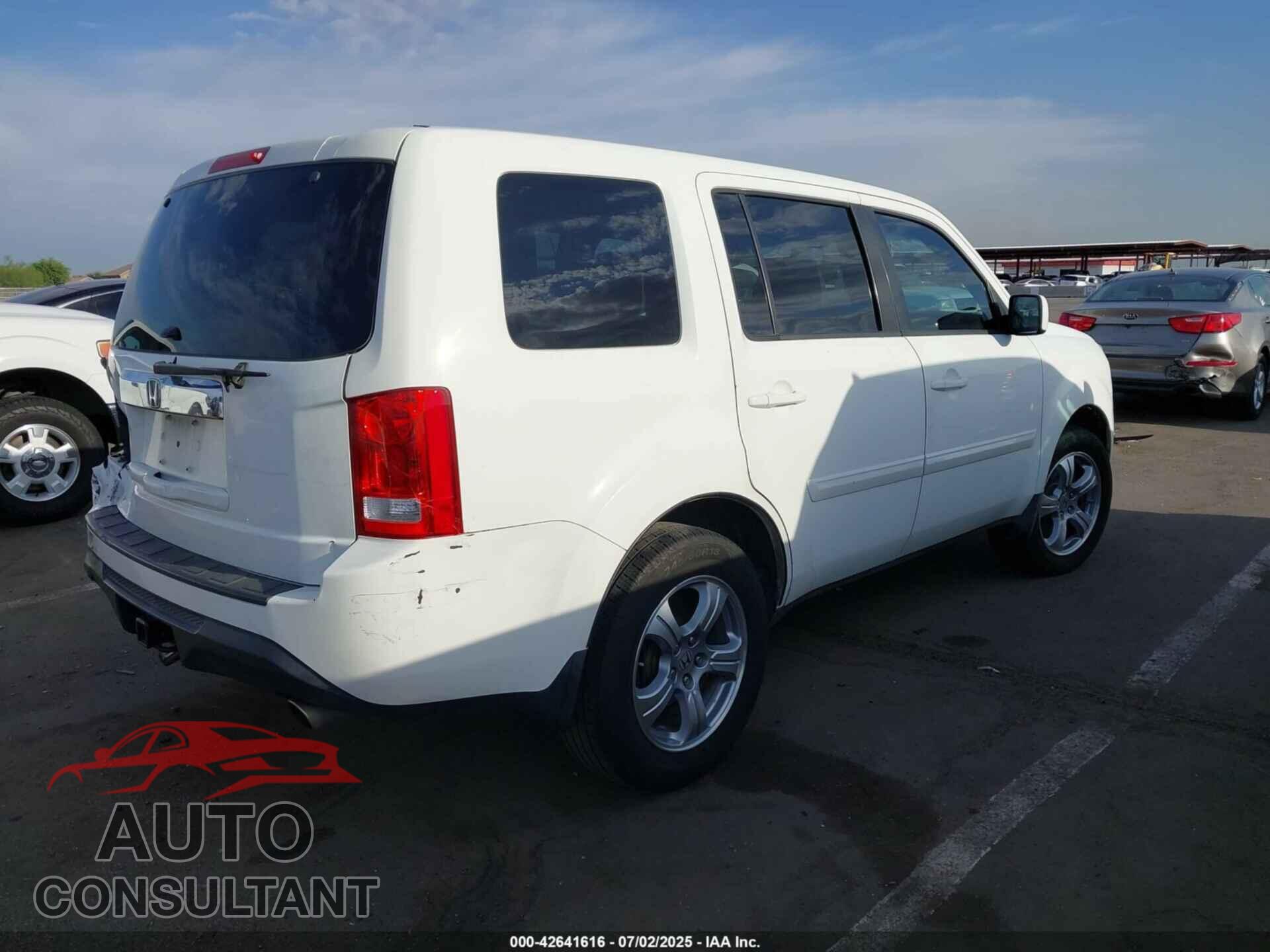 HONDA PILOT 2012 - 5FNYF3H43CB019027