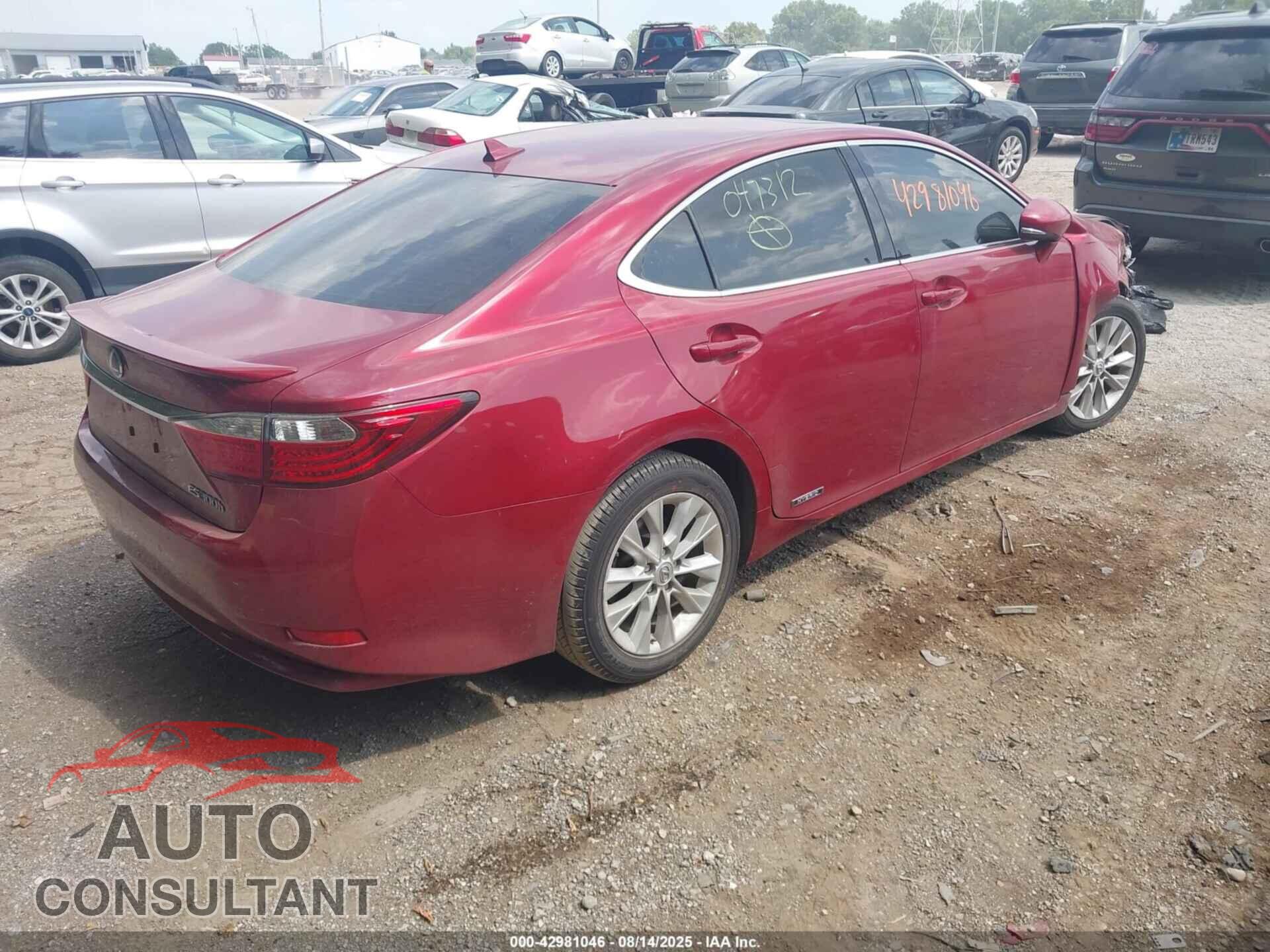 LEXUS ES 300H 2014 - JTHBW1GG7E2047312