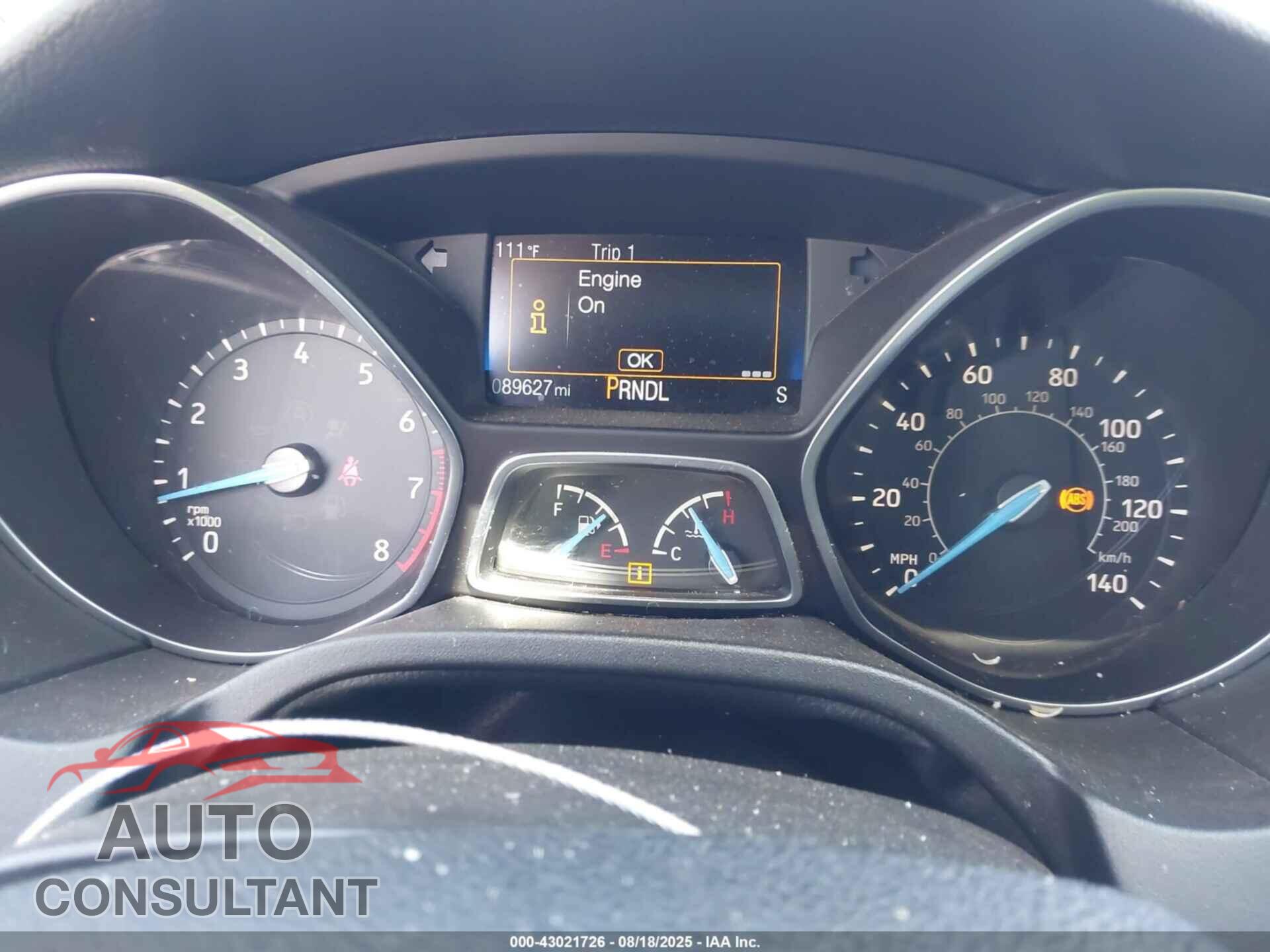 FORD FOCUS 2018 - 1FADP3F2XJL212773
