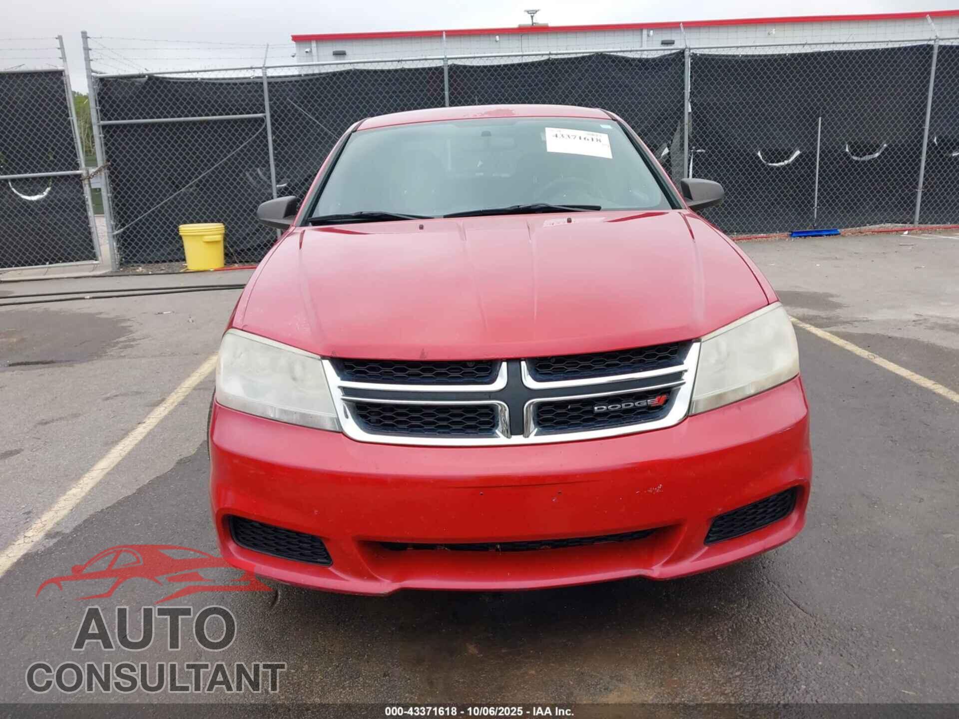 DODGE AVENGER 2013 - 1C3CDZAB2DN718734
