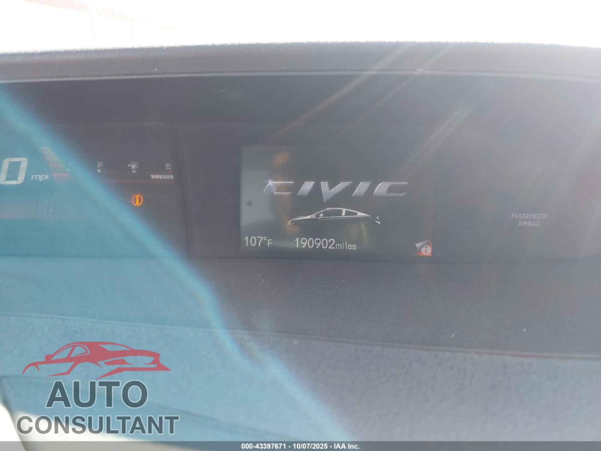HONDA CIVIC 2012 - 2HGFG4A50CH706877