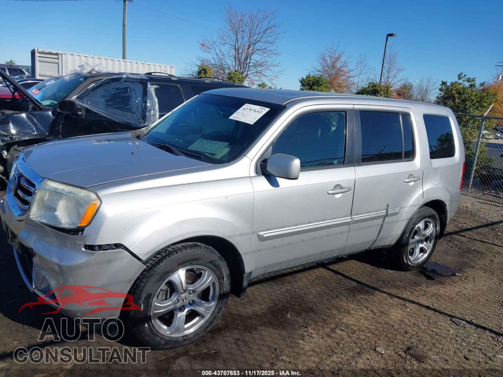 HONDA PILOT 2012 - 5FNYF4H56CB043515
