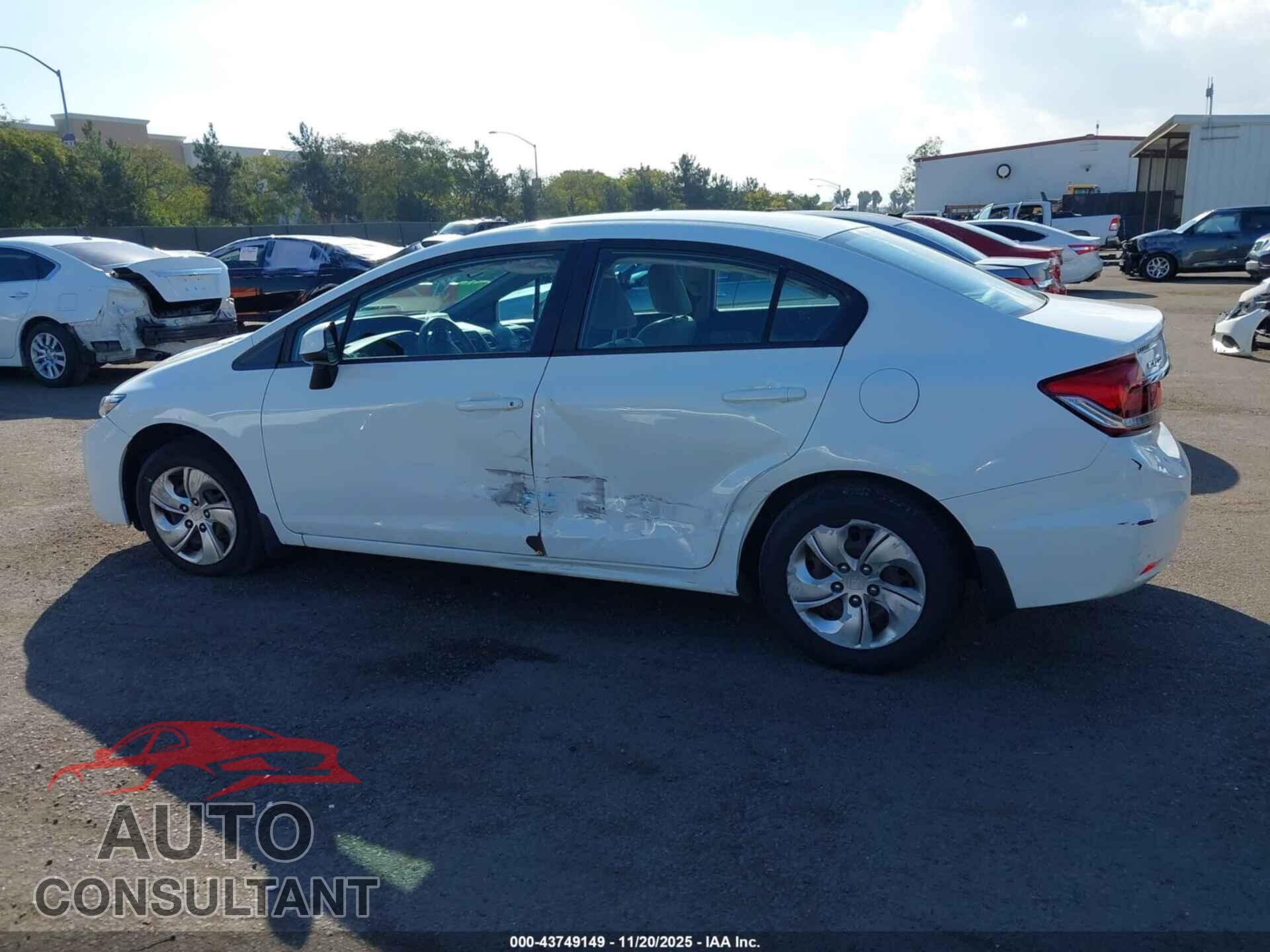 HONDA CIVIC 2013 - 19XFB2F5XDE087146