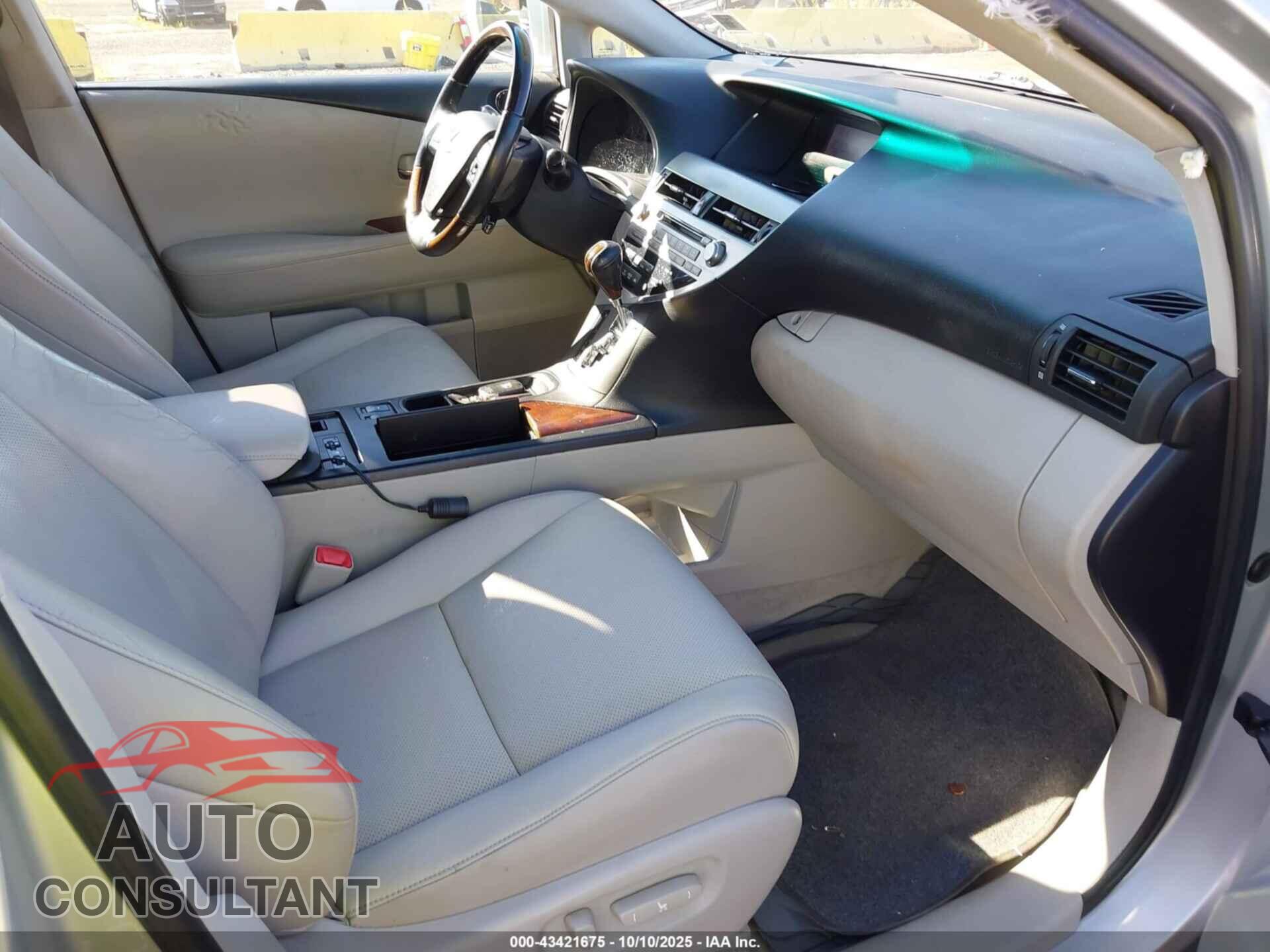 LEXUS RX 350 2010 - 2T2BK1BA7AC080320