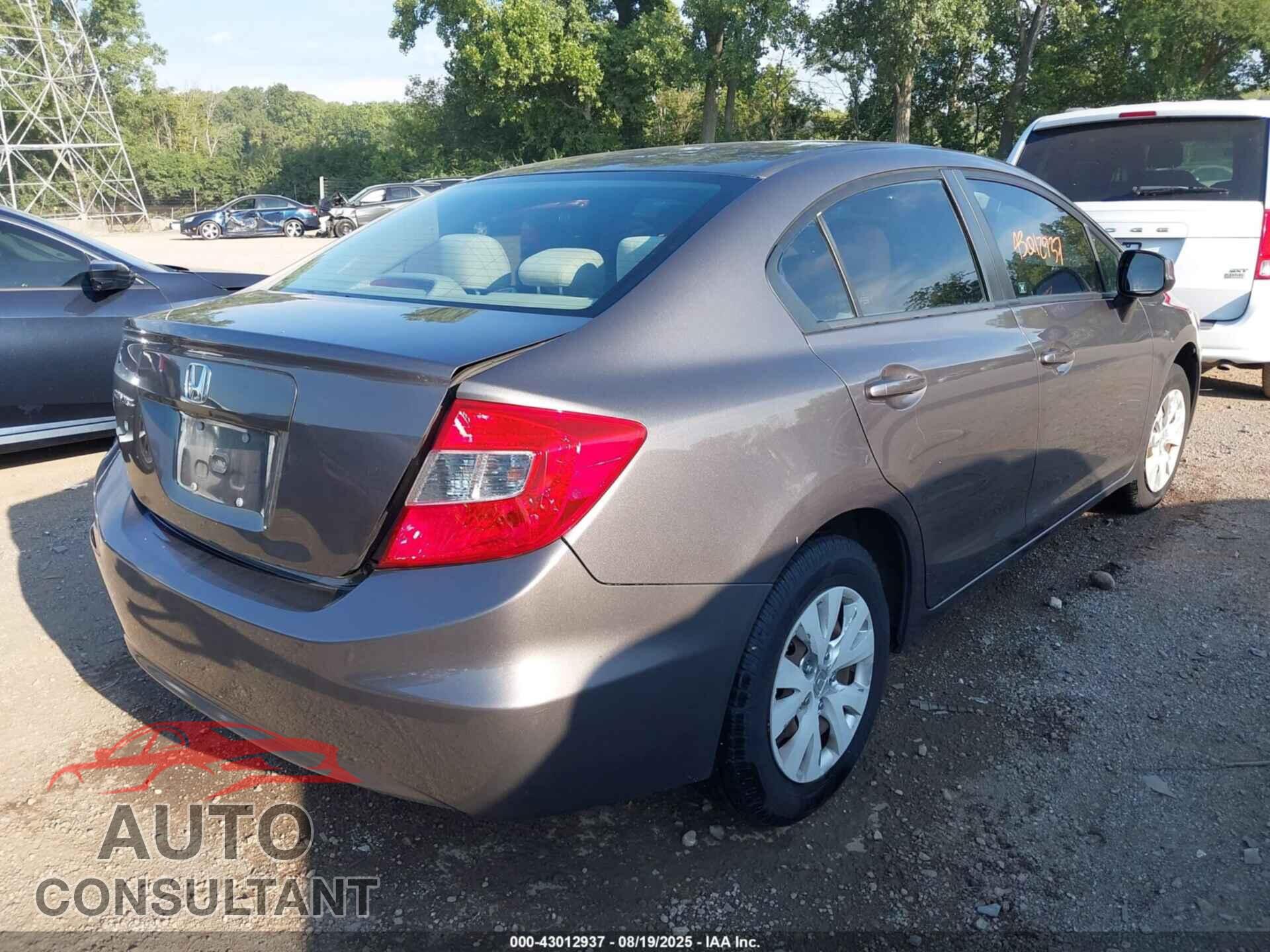 HONDA CIVIC 2012 - 19XFB2F55CE108807