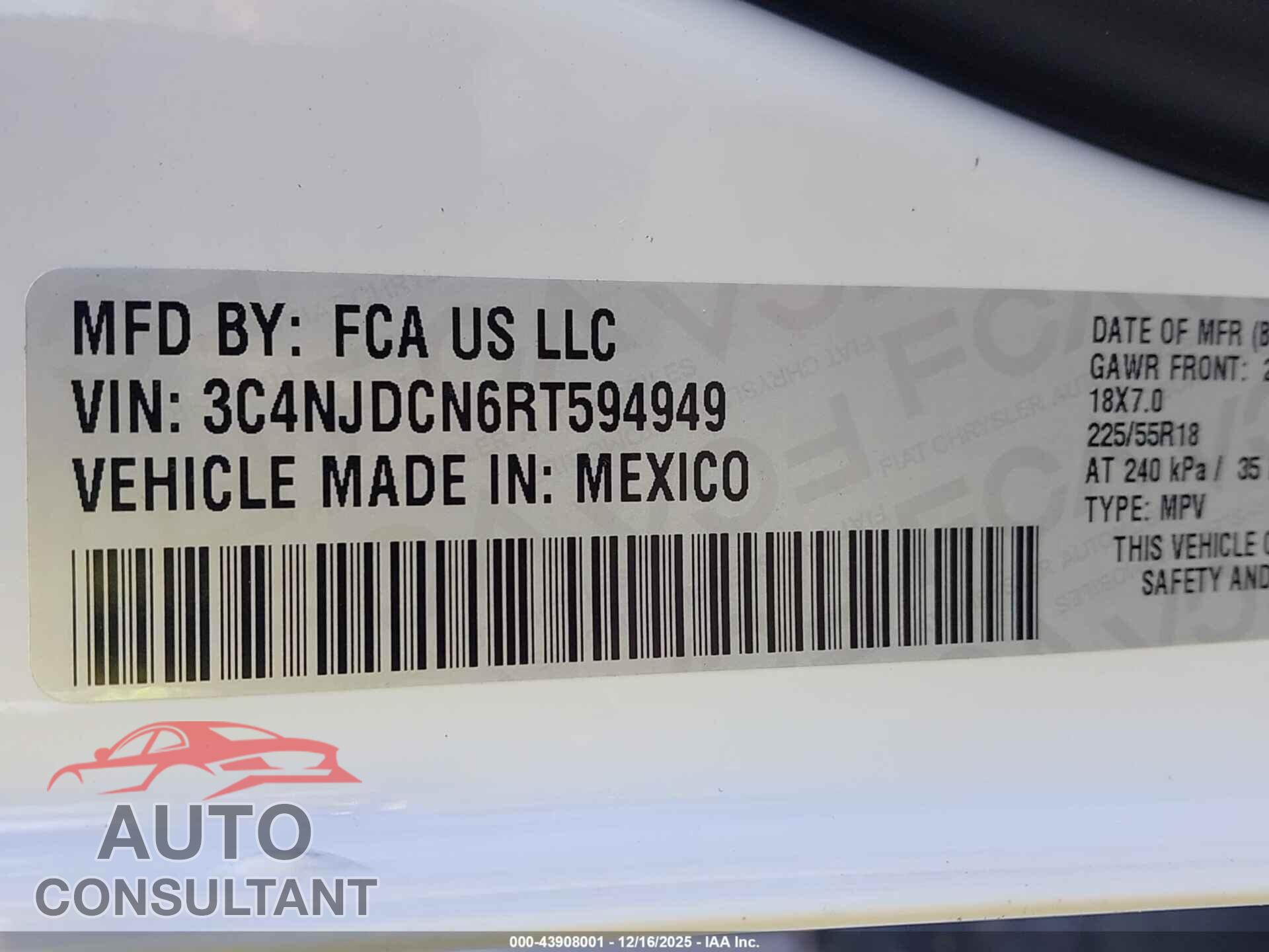 JEEP COMPASS 2024 - 3C4NJDCN6RT594949
