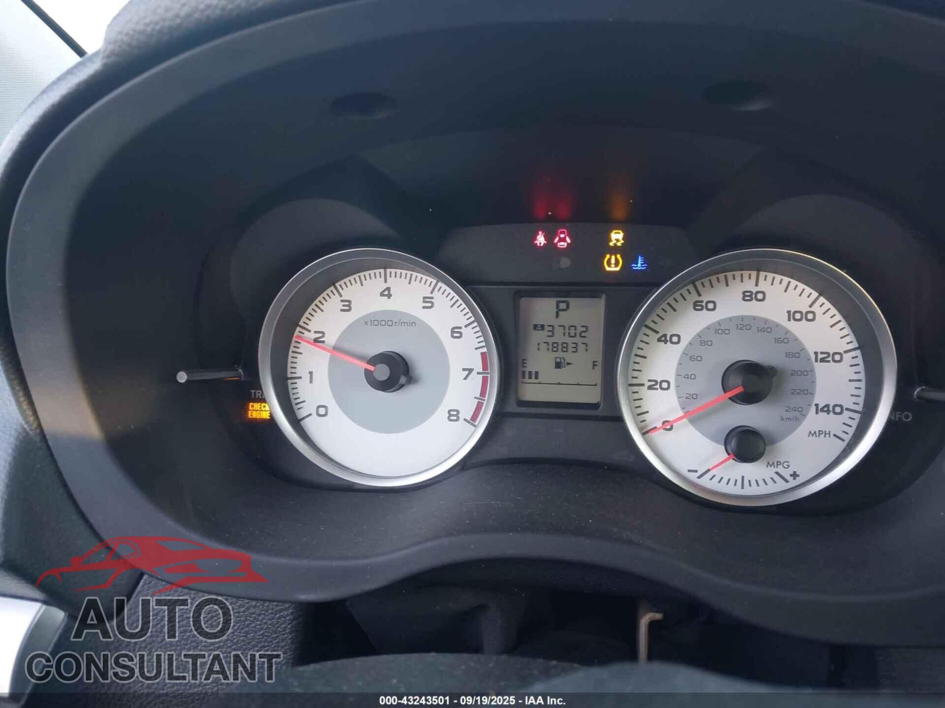 SUBARU IMPREZA 2012 - JF1GPAD62CH219326