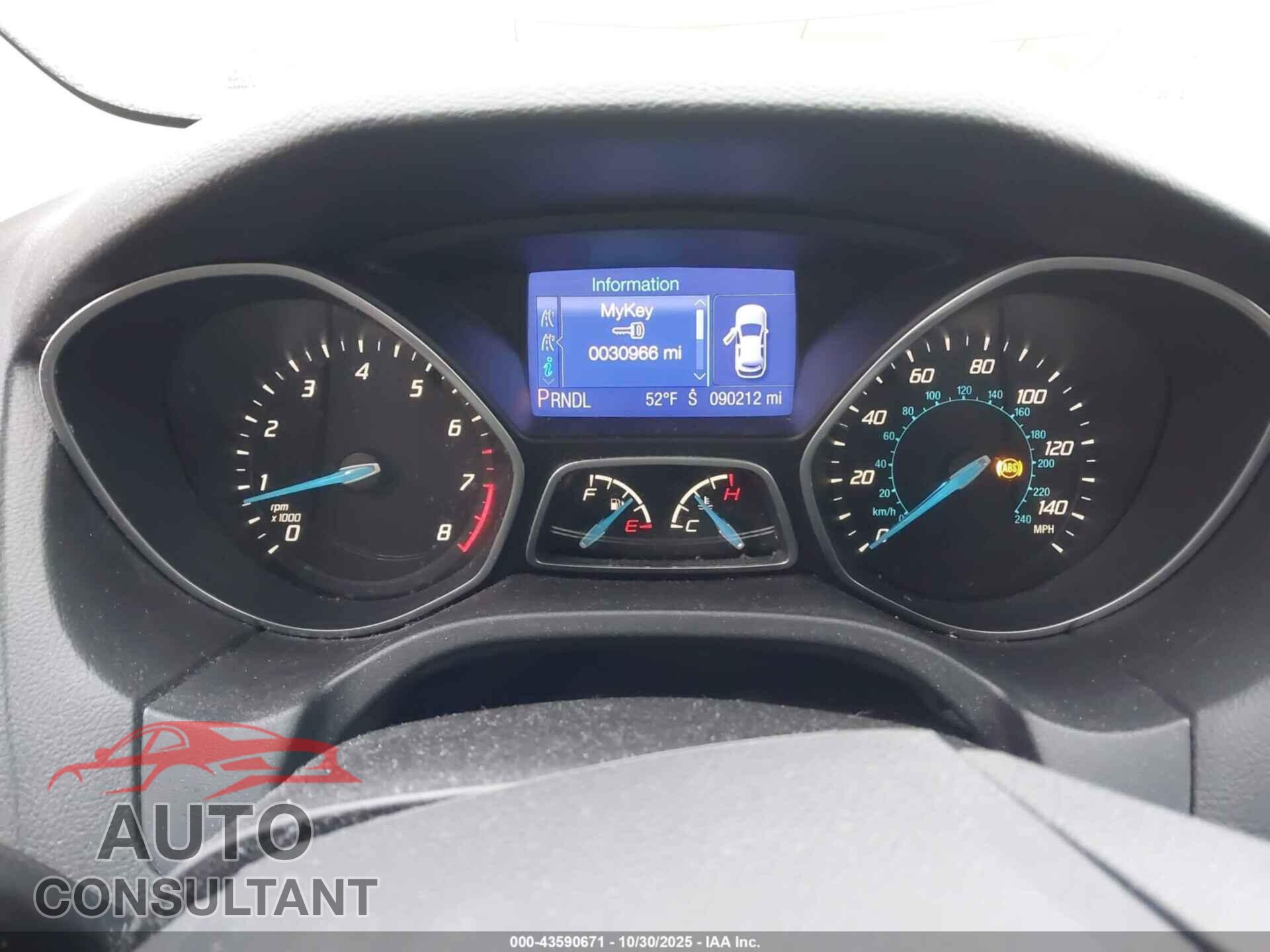 FORD FOCUS 2013 - 1FADP3F25DL193201
