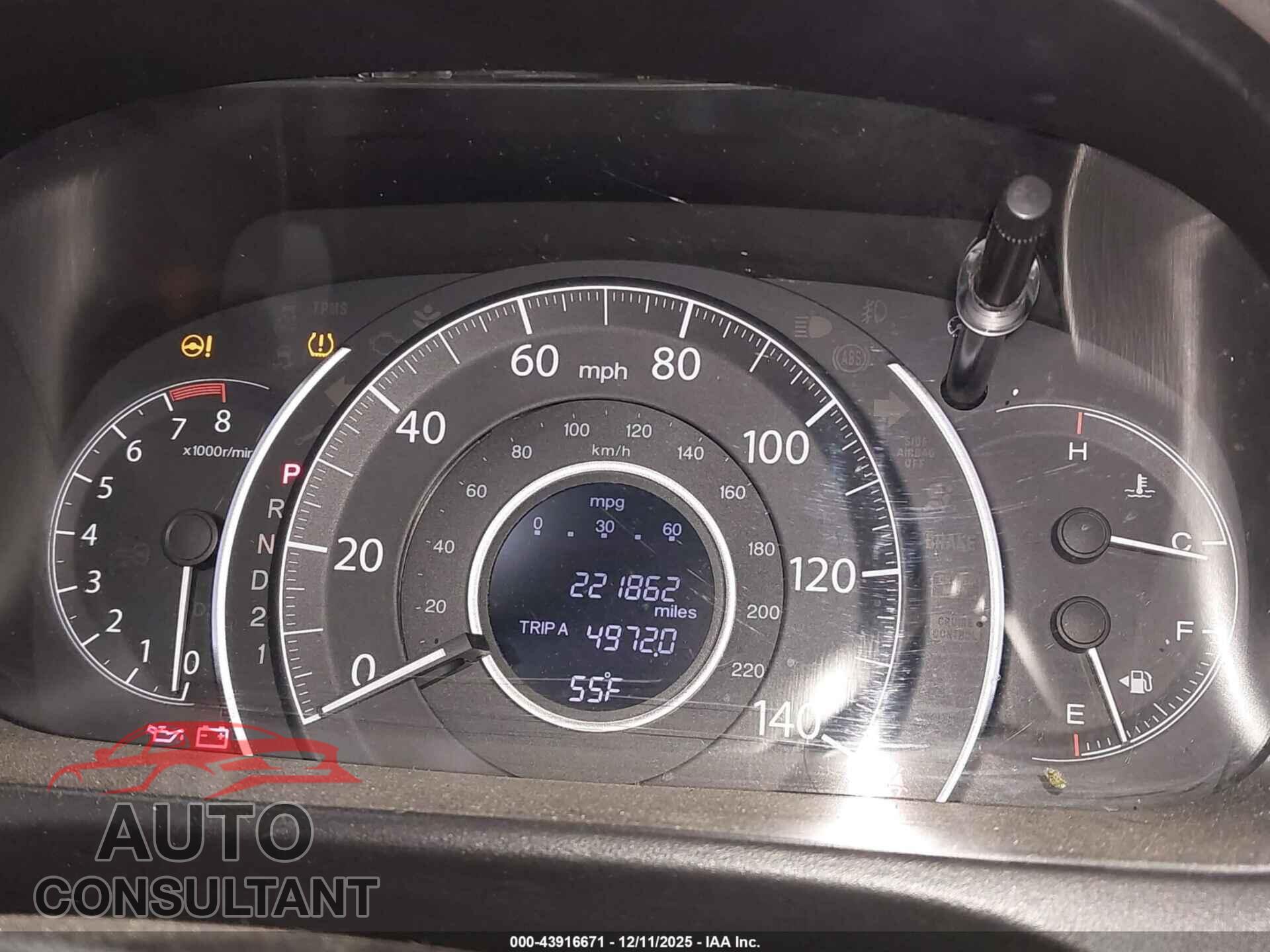 HONDA CR-V 2012 - 5J6RM4H72CL071055