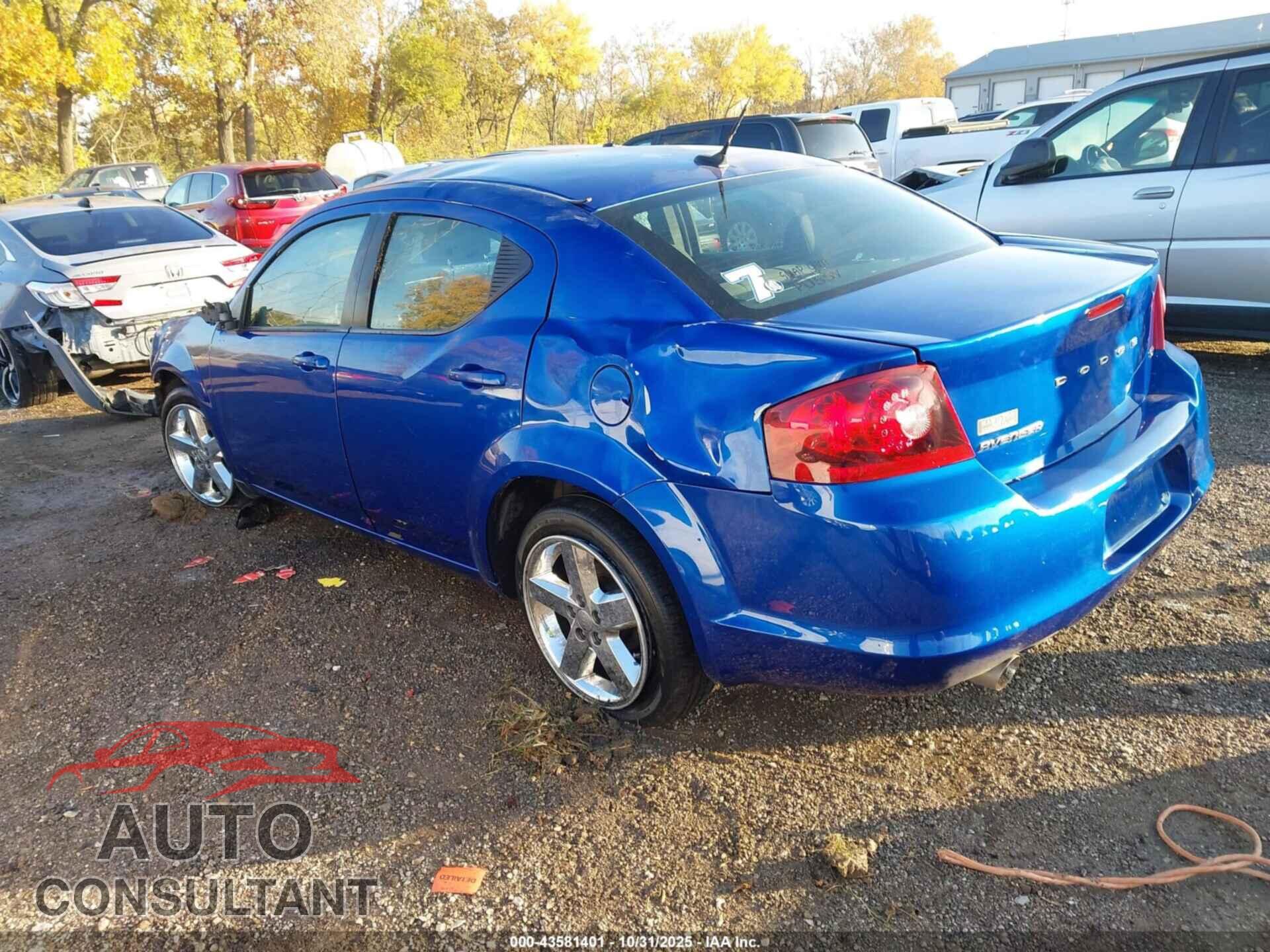 DODGE AVENGER 2013 - 1C3CDZCG6DN503172