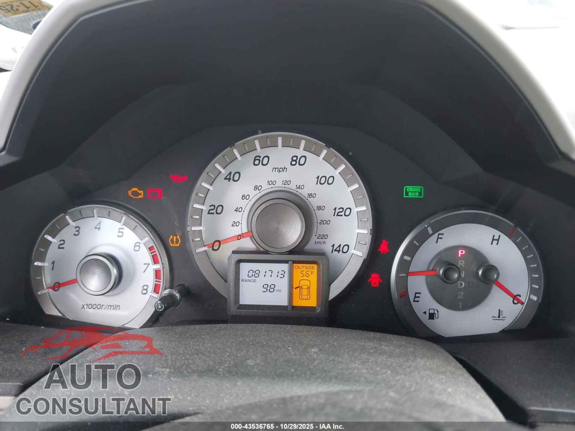HONDA PILOT 2013 - 5FNYF4H42DB007281