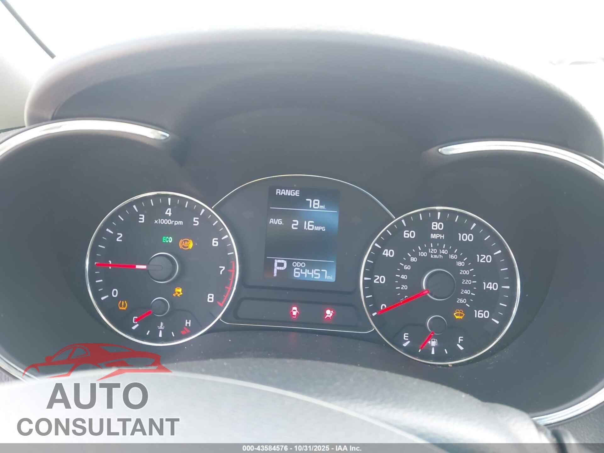 KIA FORTE 2016 - KNAFK4A67G5542396