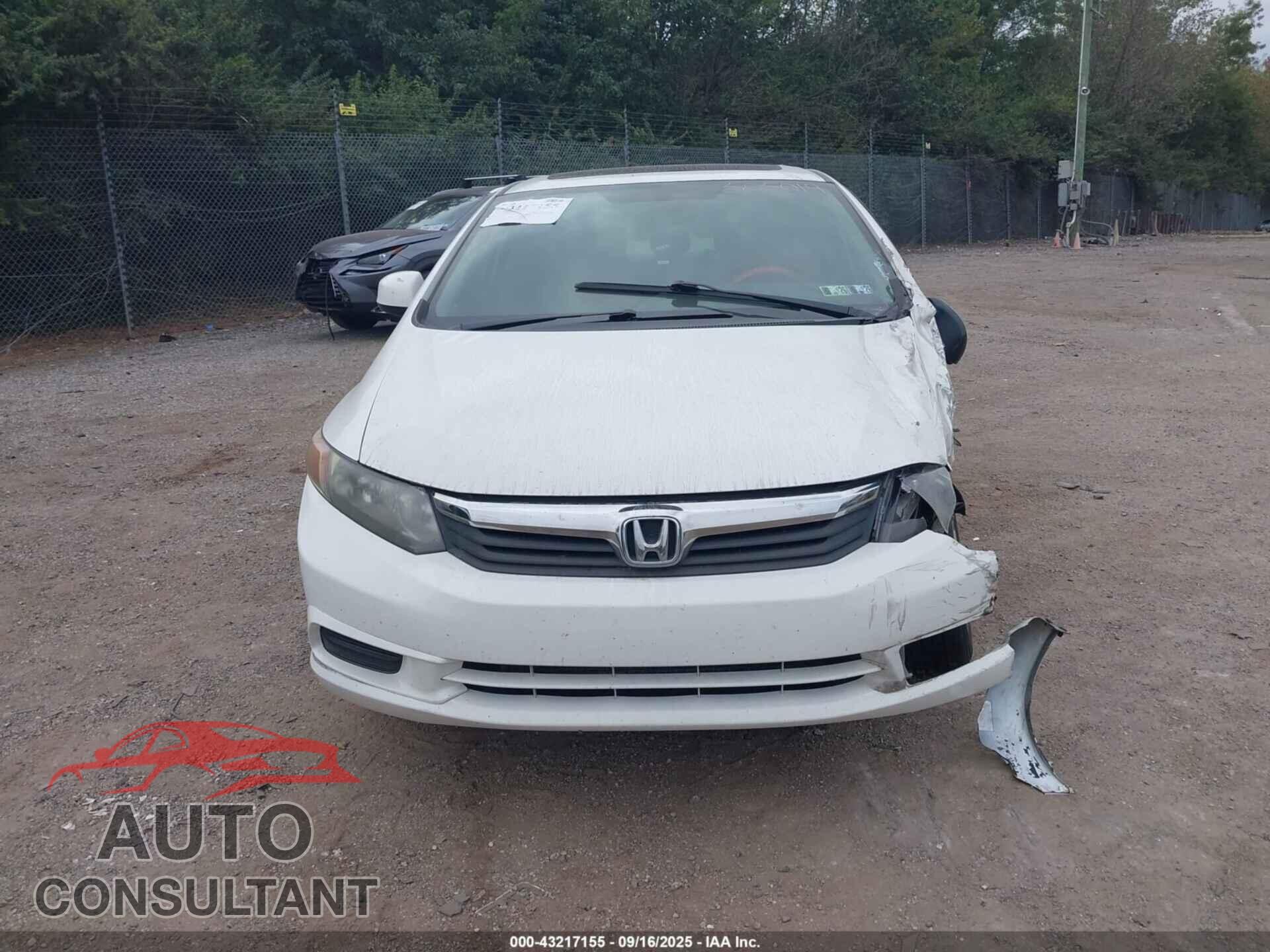 HONDA CIVIC 2012 - 2HGFB2F93CH505019