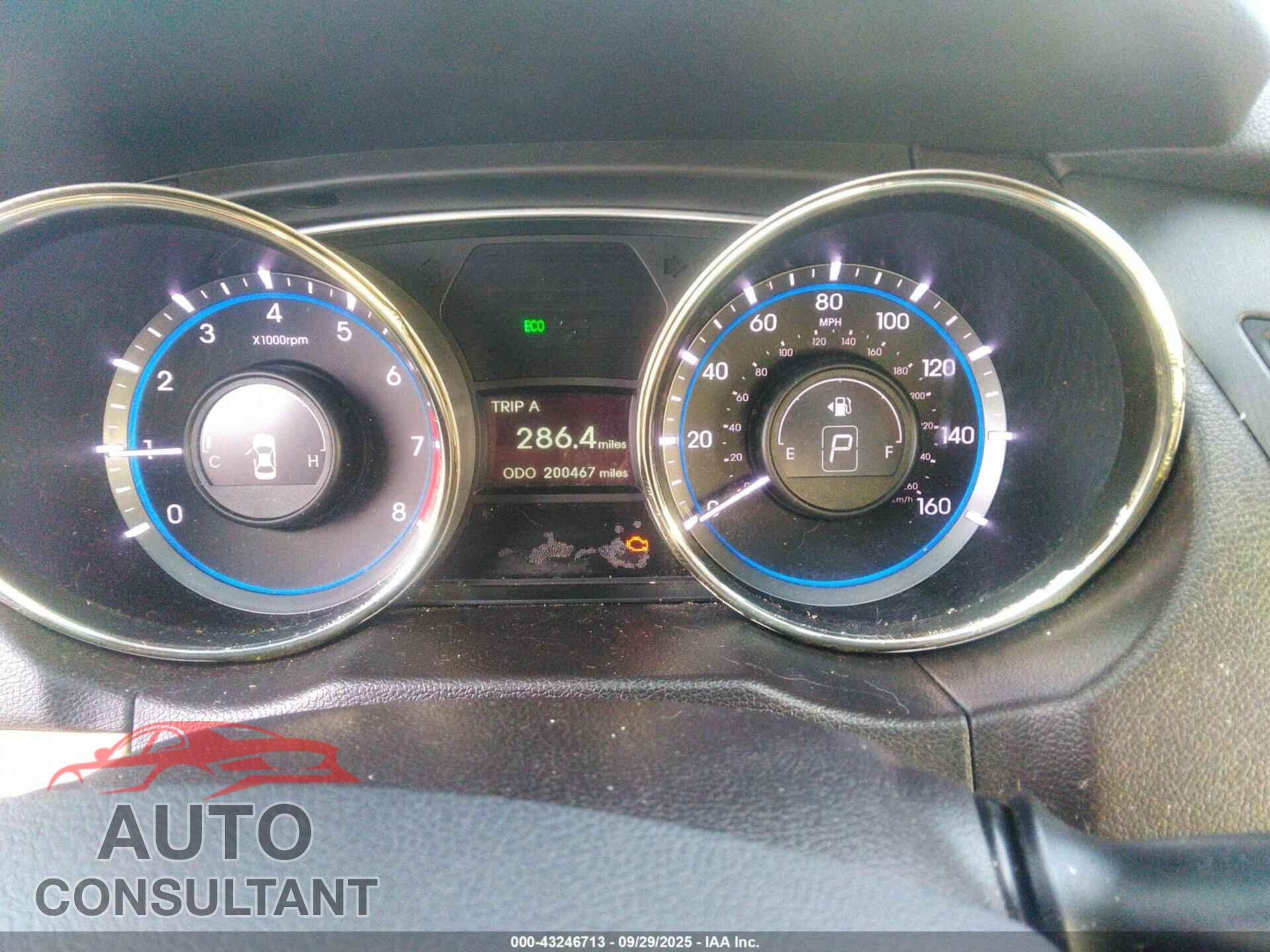 HYUNDAI SONATA 2013 - 5NPEB4ACXDH701508