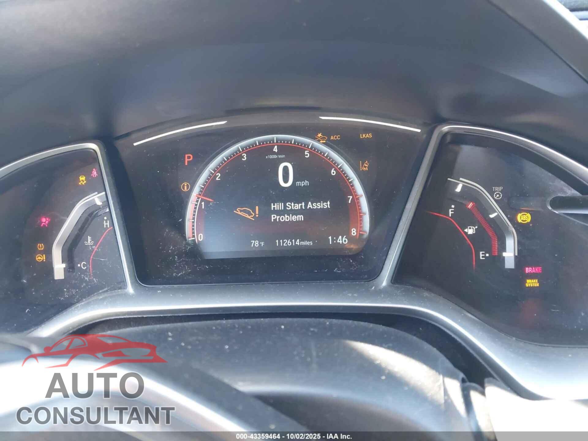 HONDA CIVIC 2019 - 2HGFC2F85KH537490