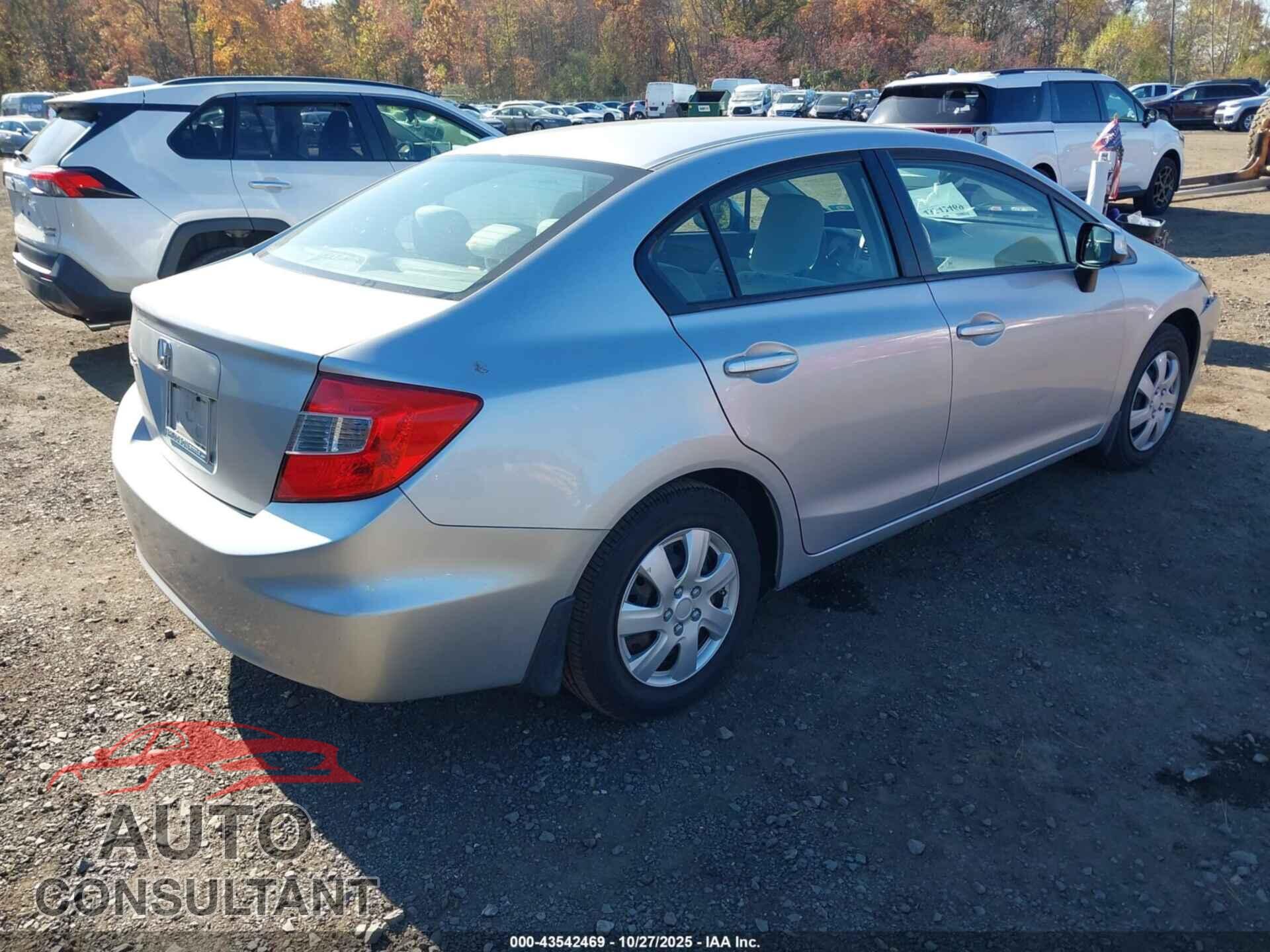 HONDA CIVIC 2012 - 19XFB2F50CE321762
