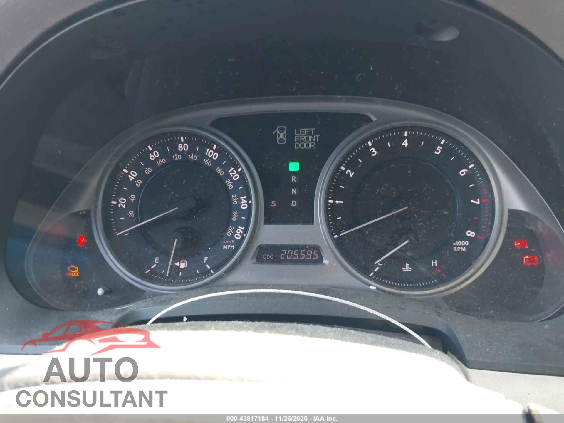 LEXUS IS 250 2010 - JTHCF5C25A5043967