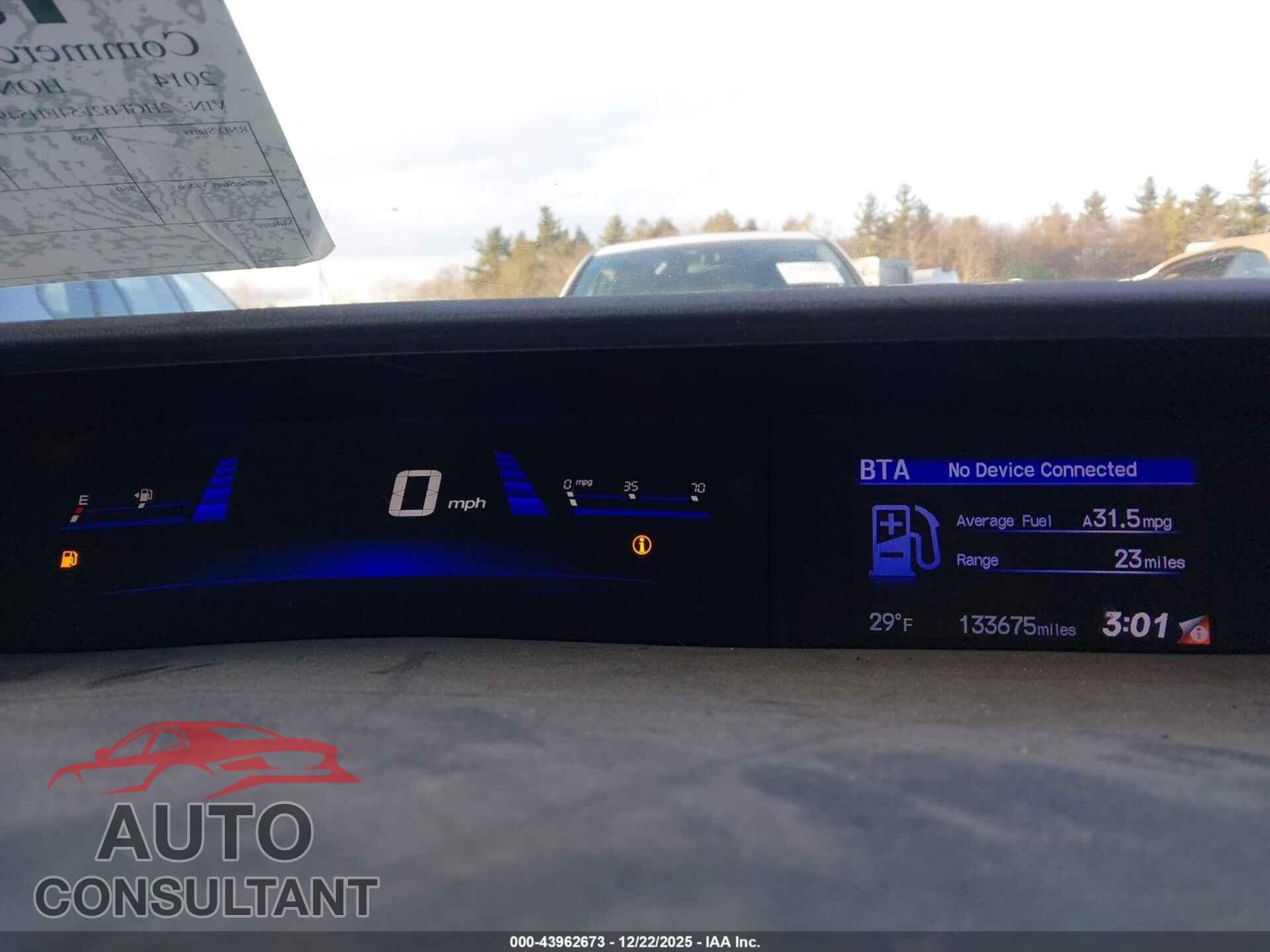 HONDA CIVIC 2014 - 2HGFB2F54EH549675