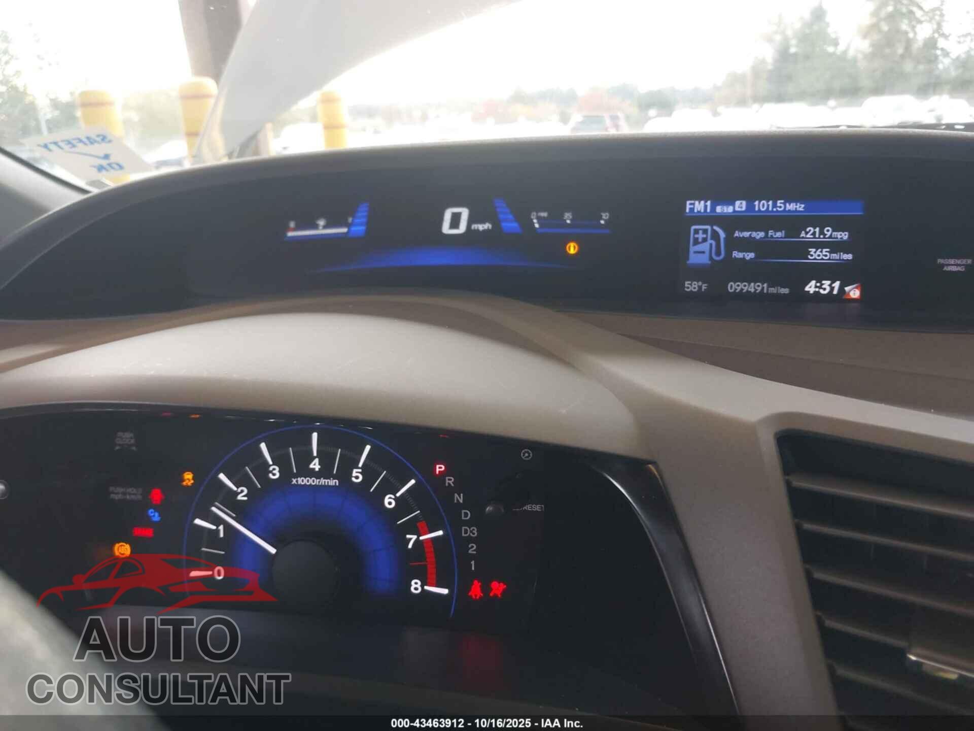 HONDA CIVIC 2012 - 2HGFB2F87CH549600