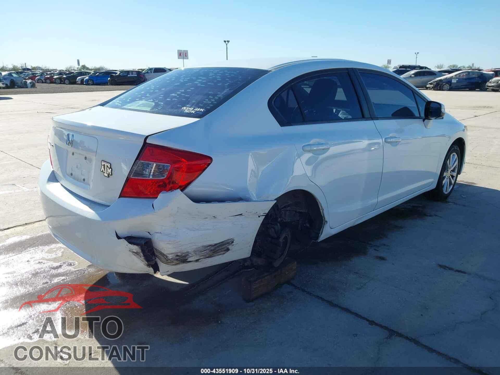 HONDA CIVIC 2012 - 19XFB2F82CE109312