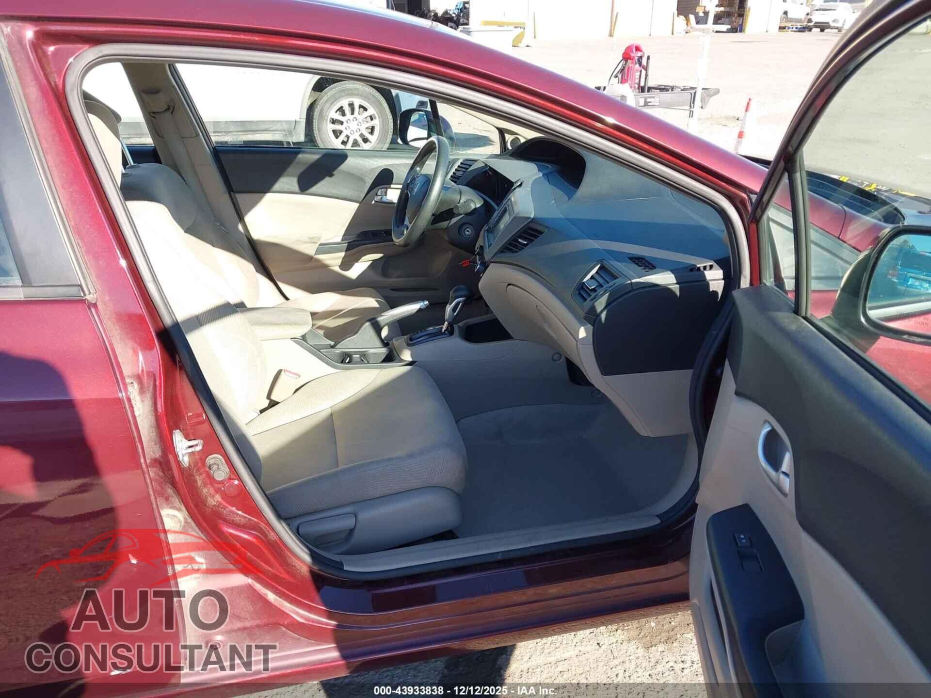 HONDA CIVIC 2012 - 2HGFB2F86CH514935
