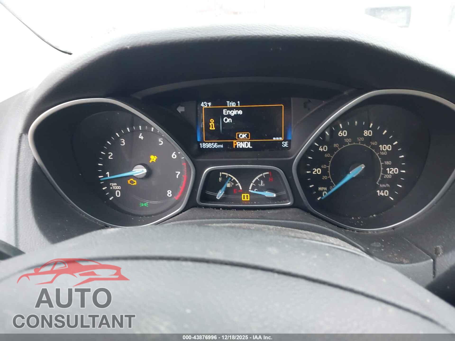 FORD FOCUS 2016 - 1FADP3F25GL357521