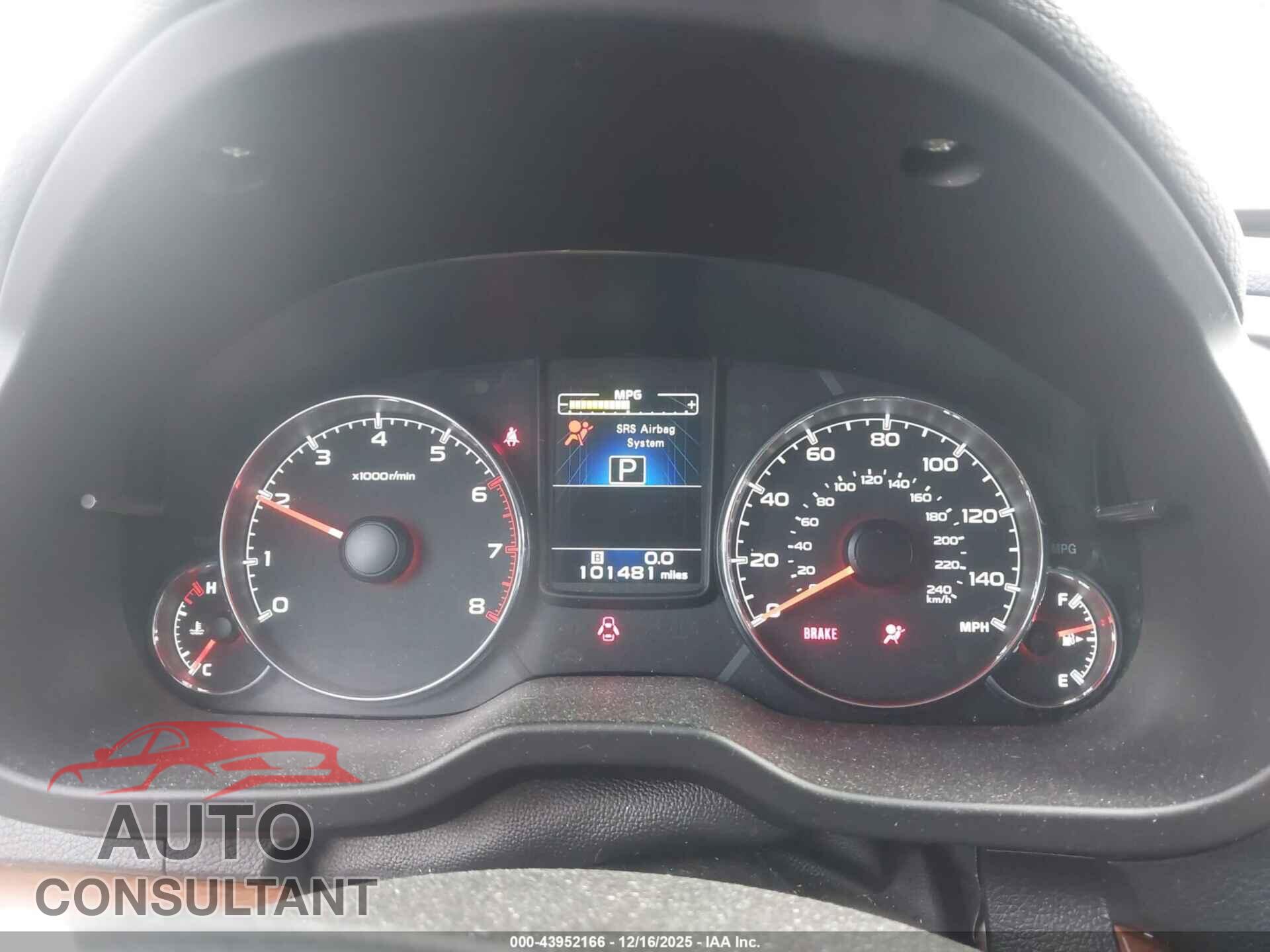 SUBARU OUTBACK 2013 - 4S4BRBKC0D3219977