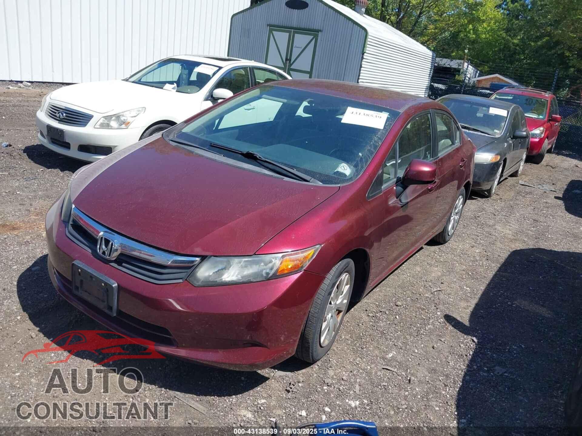 HONDA CIVIC 2012 - 2HGFB2F56CH533605