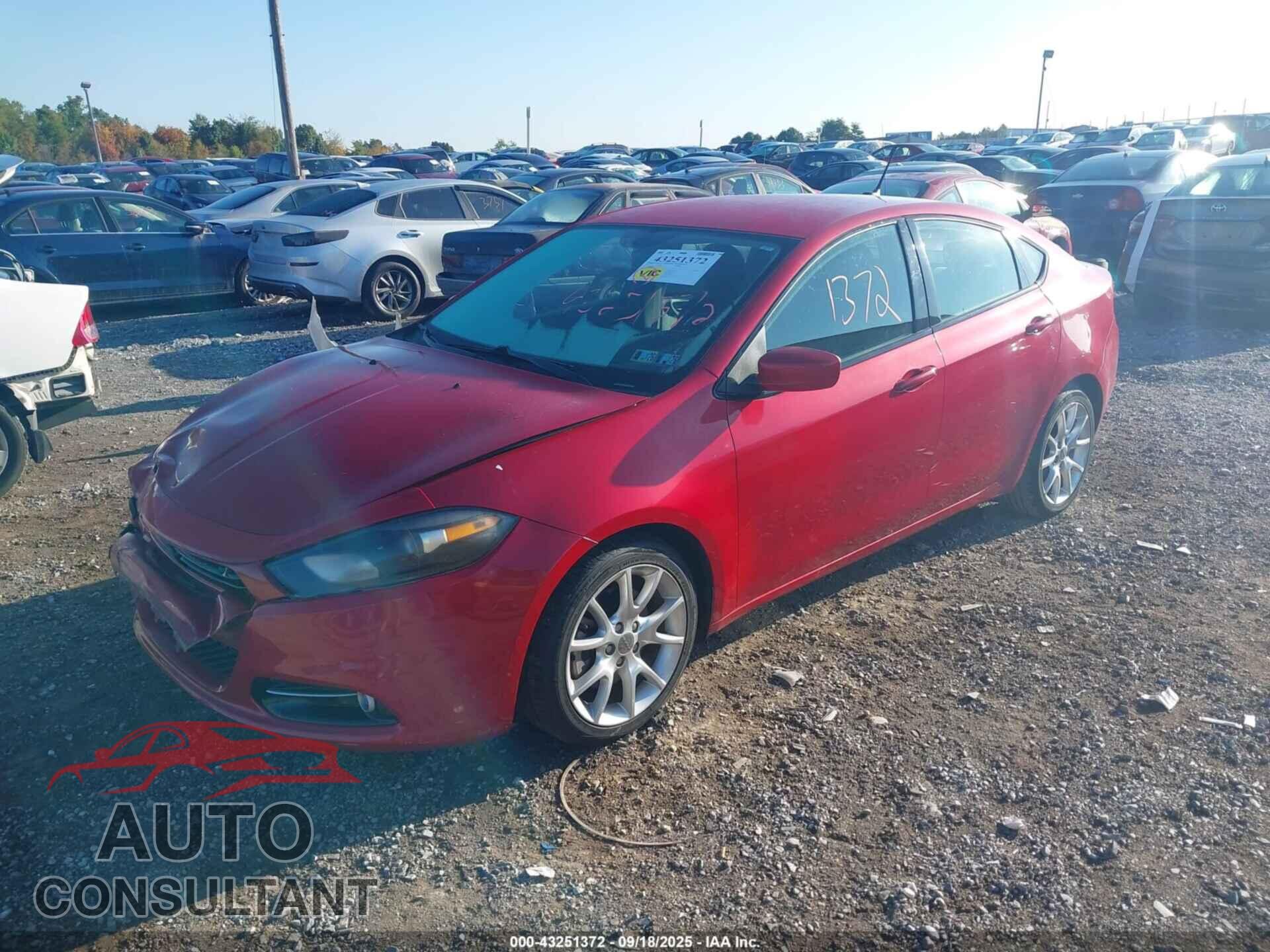 DODGE DART 2013 - 1C3CDFBA4DD322931