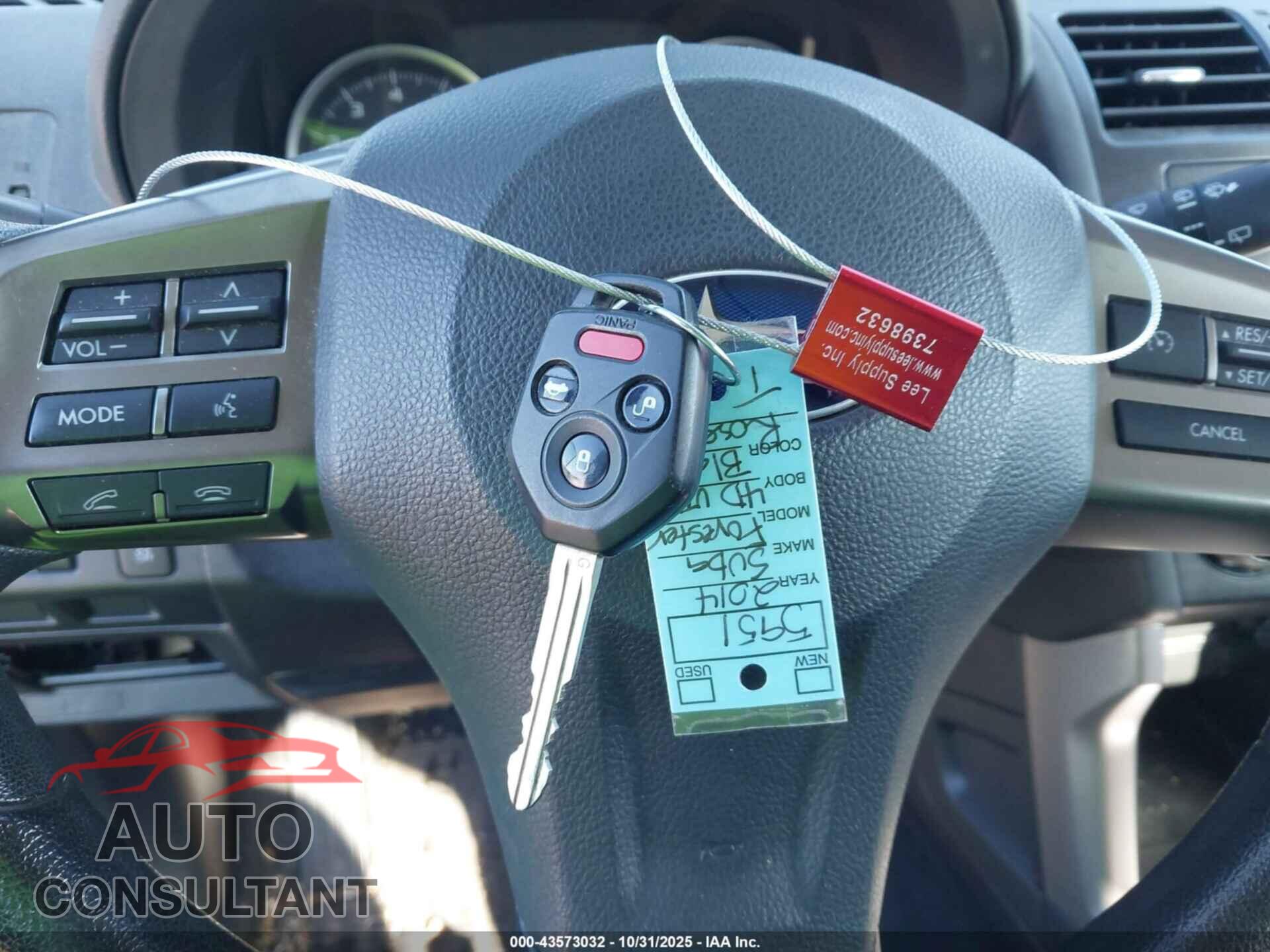 SUBARU FORESTER 2014 - JF2SJAAC8EH456021