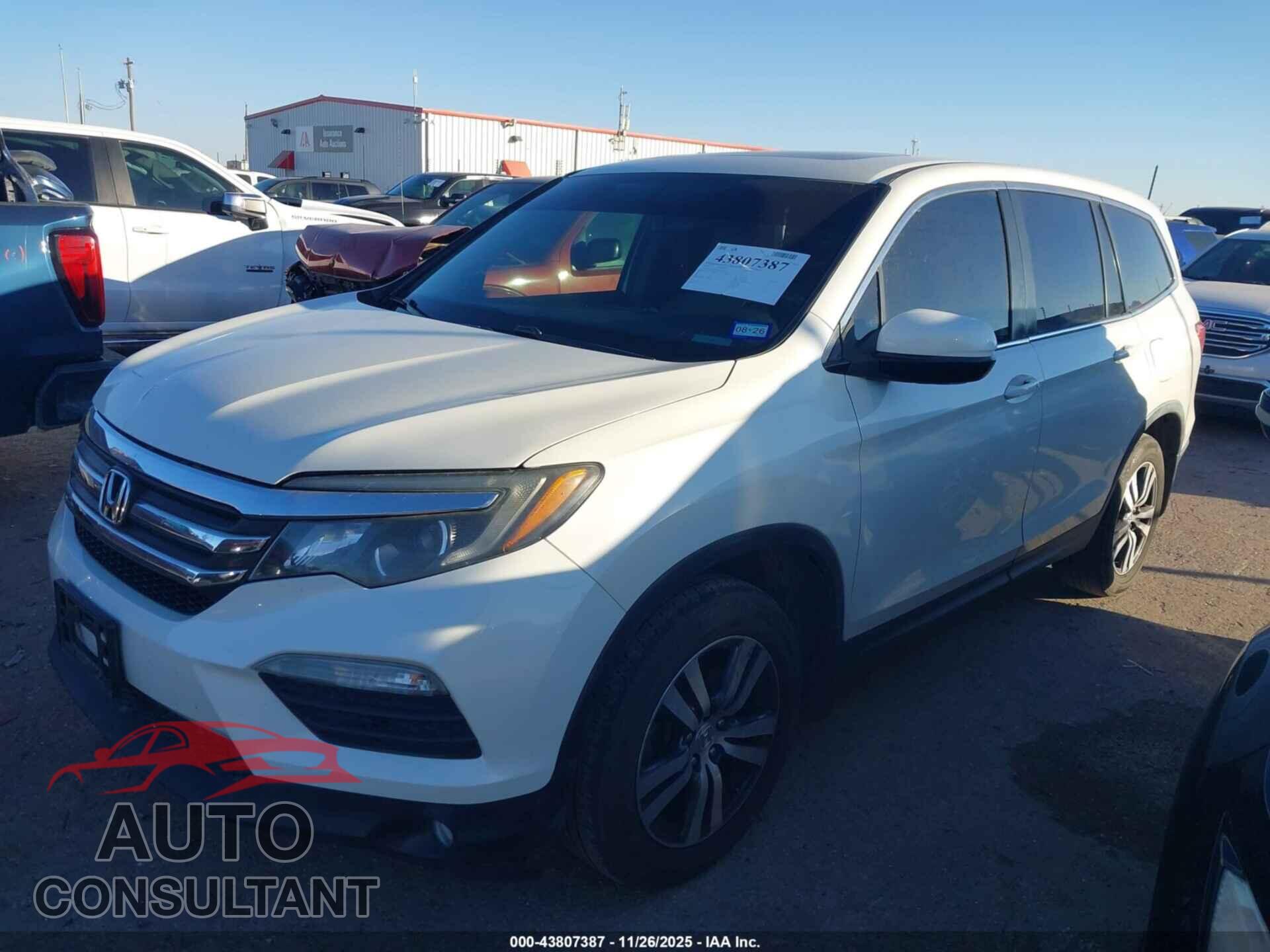 HONDA PILOT 2016 - 5FNYF5H59GB020628